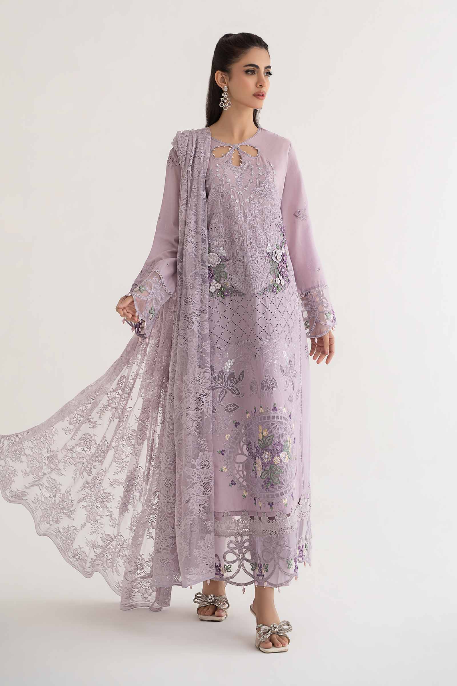 3 Piece Embroidered Lawn Suit | DS-2411-B