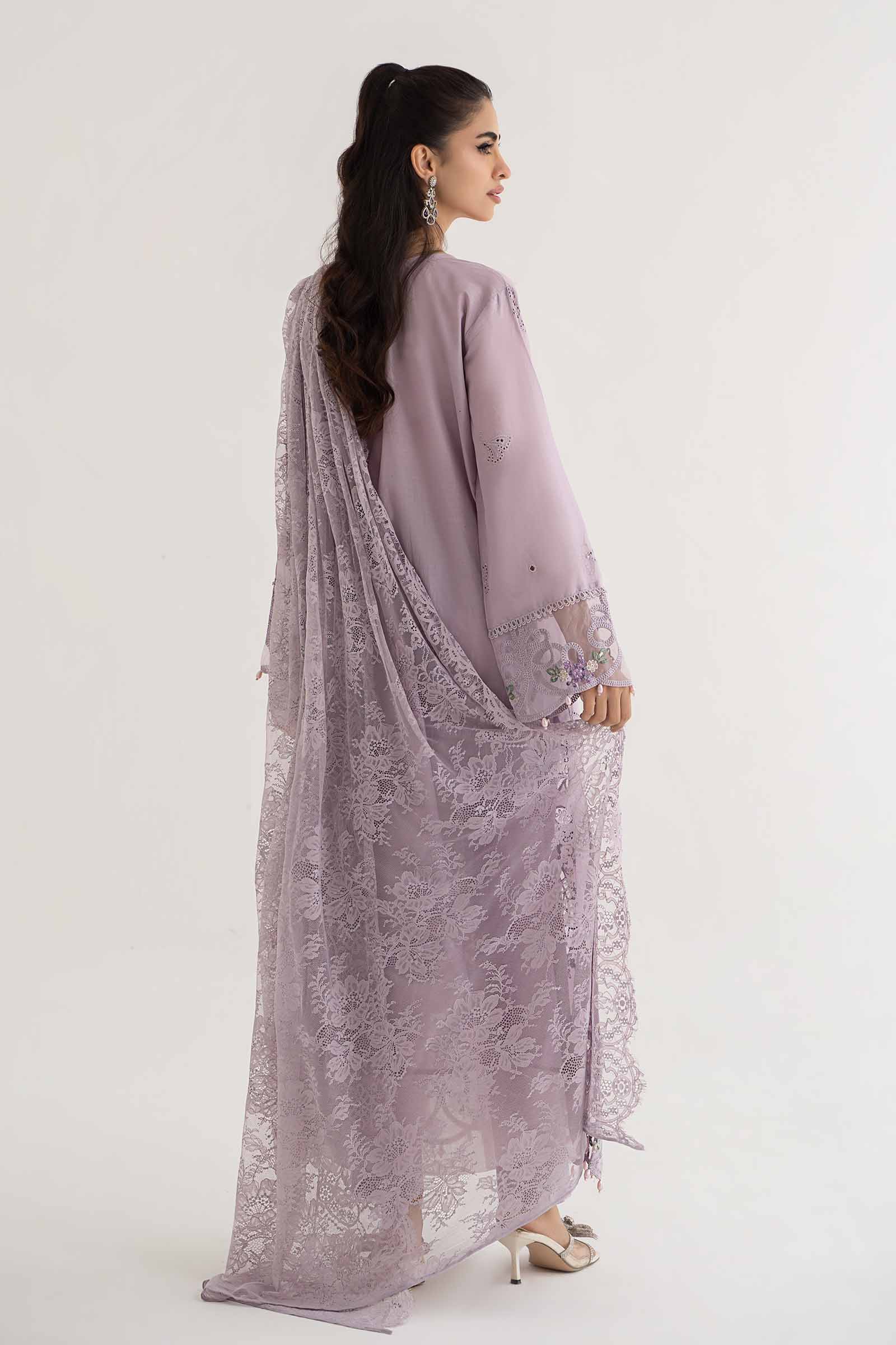 3 Piece Embroidered Lawn Suit | DS-2411-B - Image 7