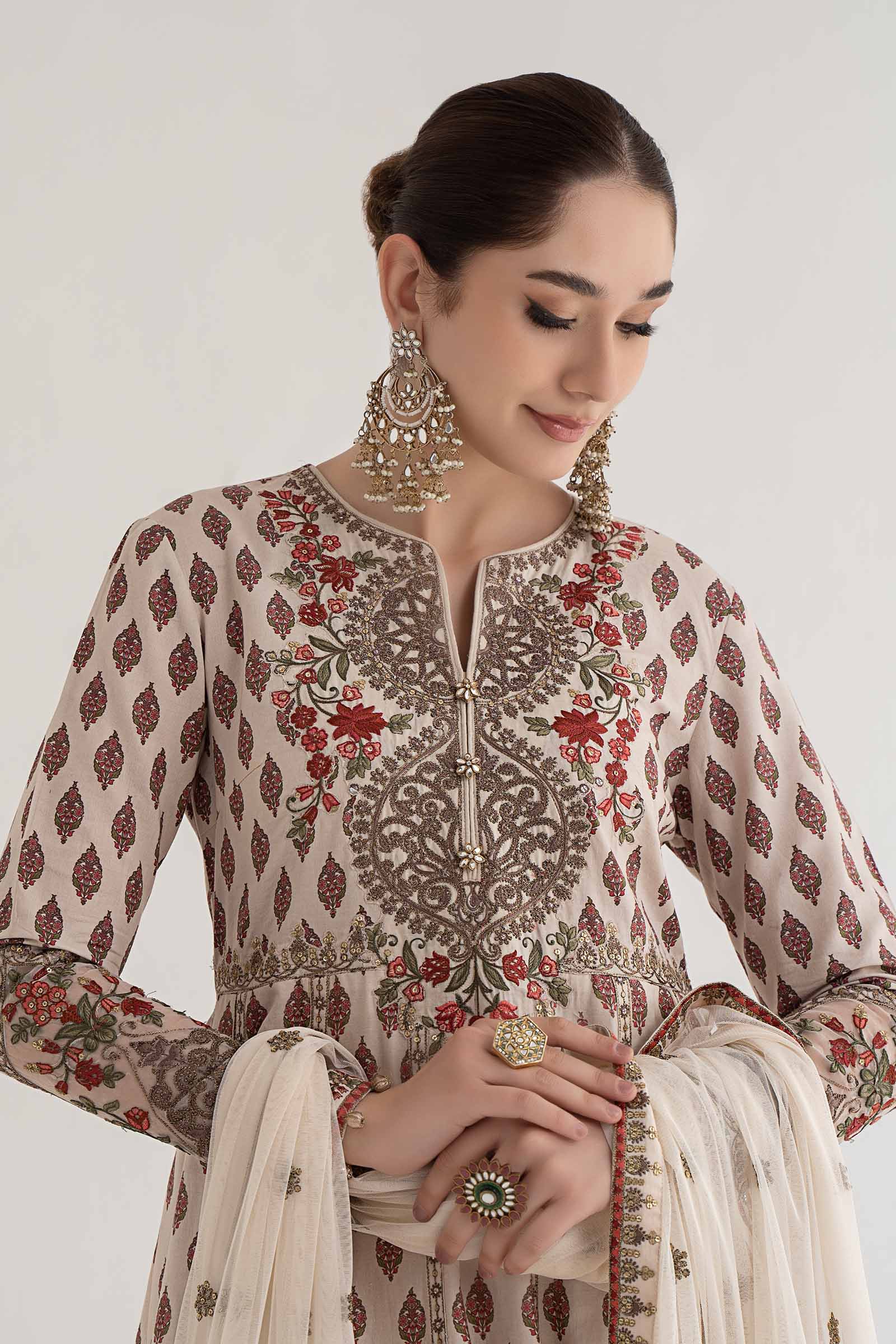 3 Piece Printed Lawn Suit | DS-2413-A - Image 2