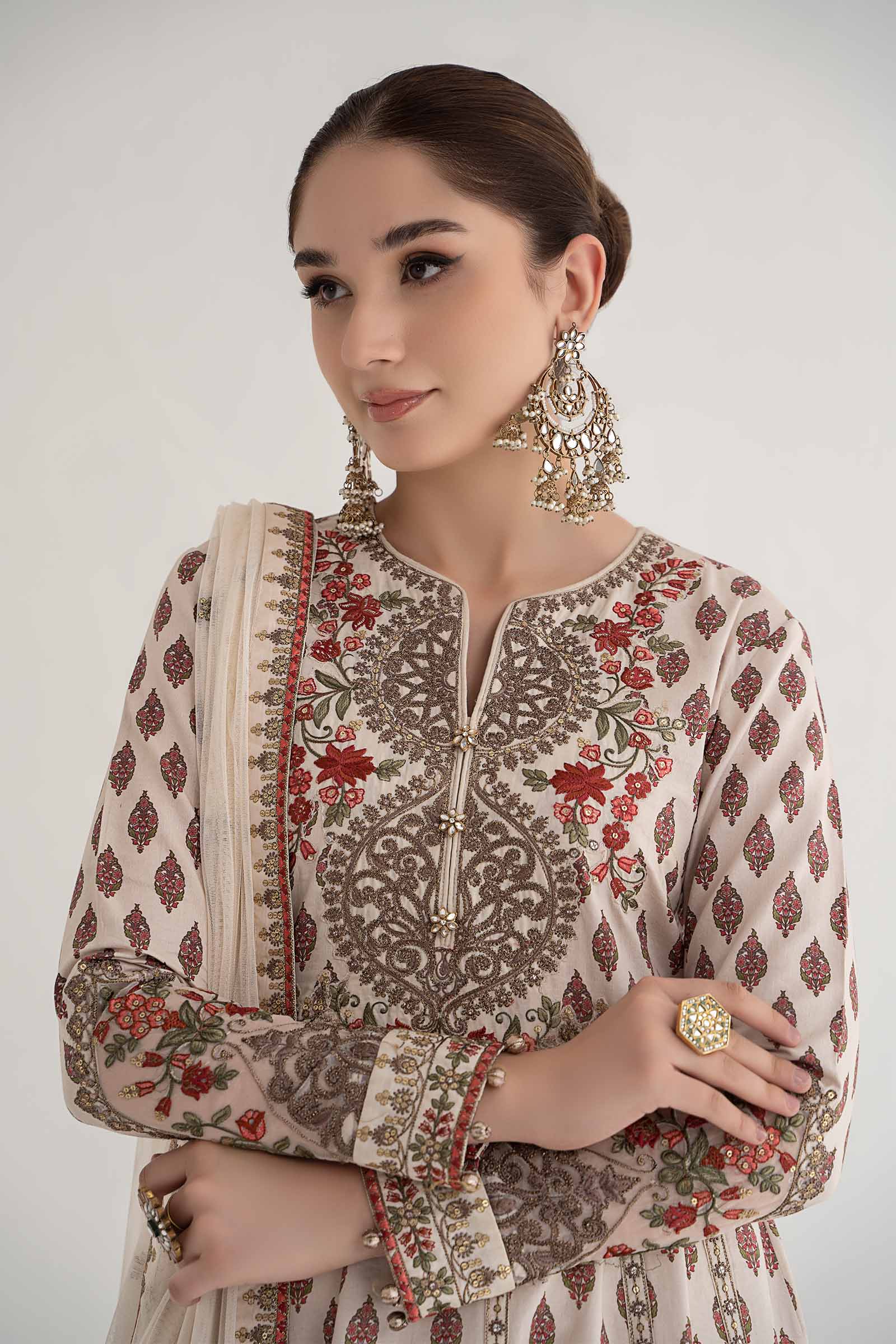 3 Piece Printed Lawn Suit | DS-2413-A - Image 3