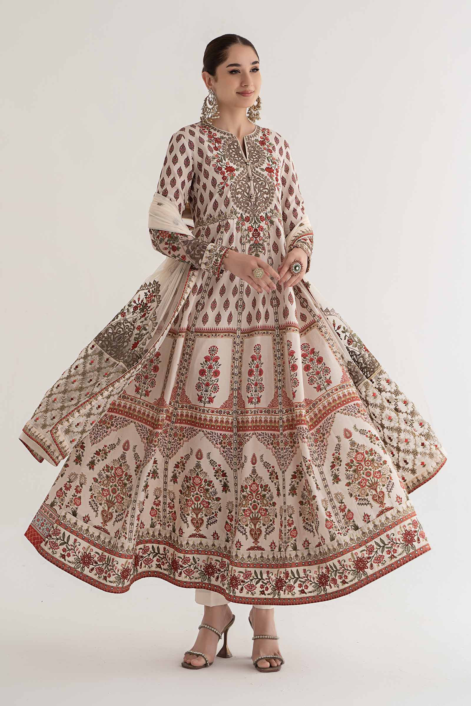 3 Piece Printed Lawn Suit | DS-2413-A - Image 7