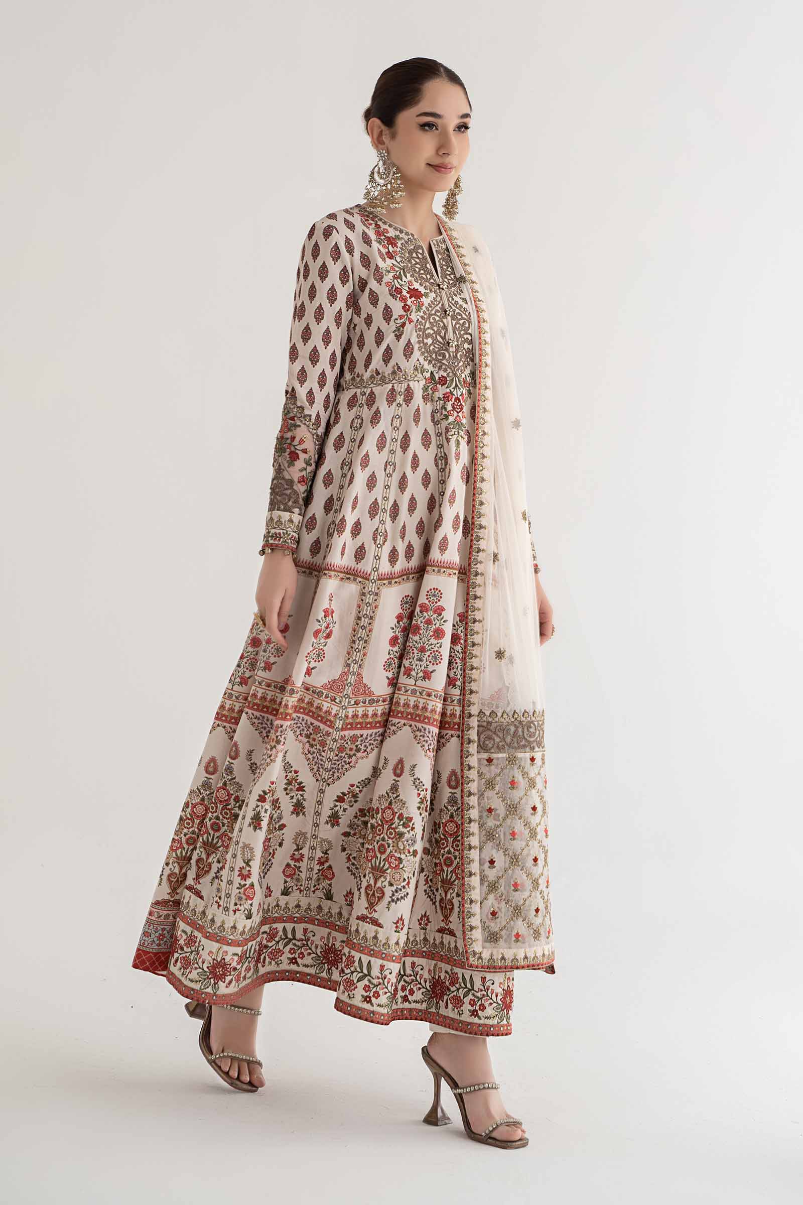 3 Piece Printed Lawn Suit | DS-2413-A - Image 8