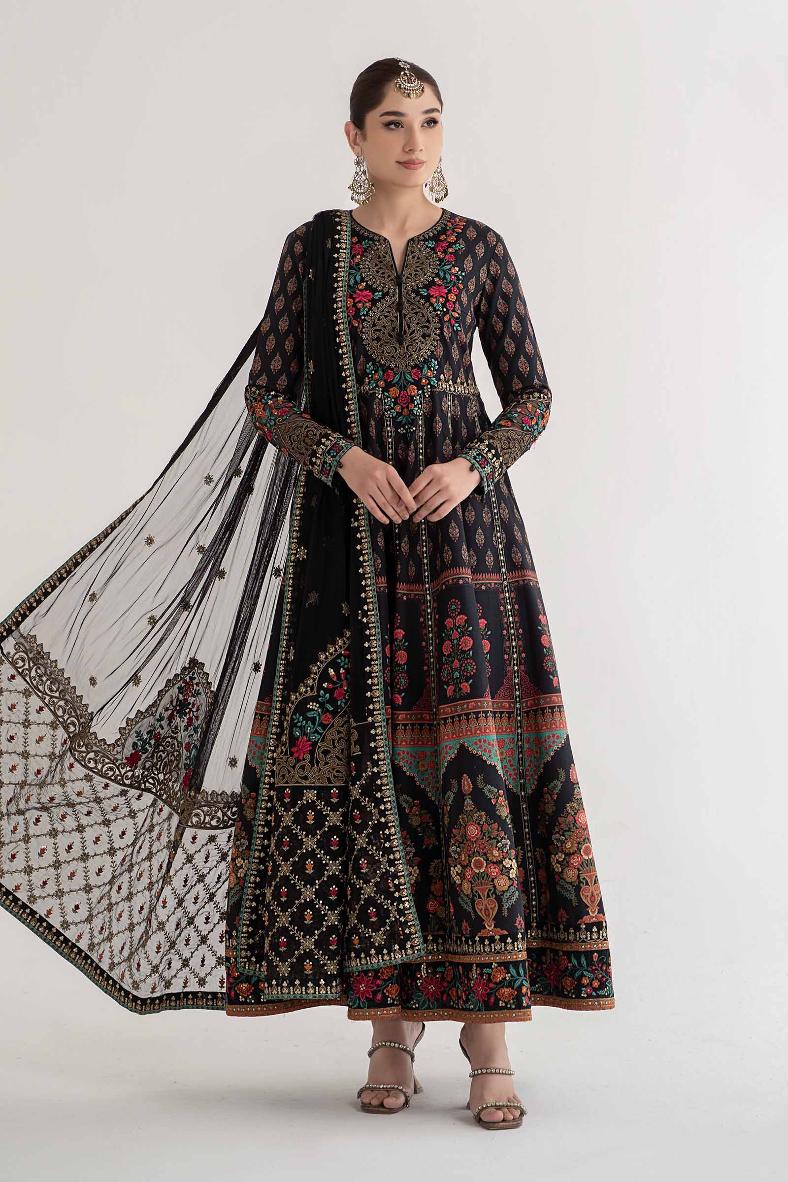 3 Piece Printed Lawn Suit | DS-2413-B