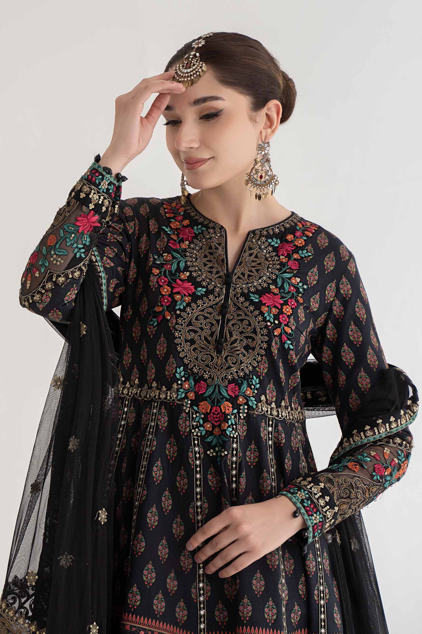 3 Piece Printed Lawn Suit | DS-2413-B - Image 2