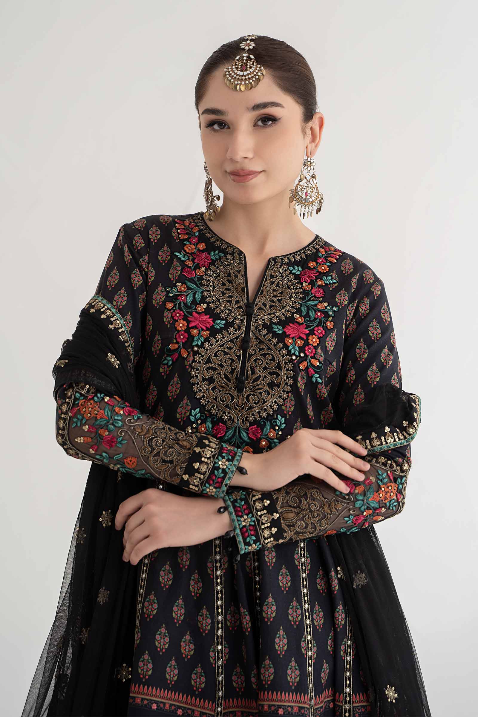 3 Piece Printed Lawn Suit | DS-2413-B - Image 3