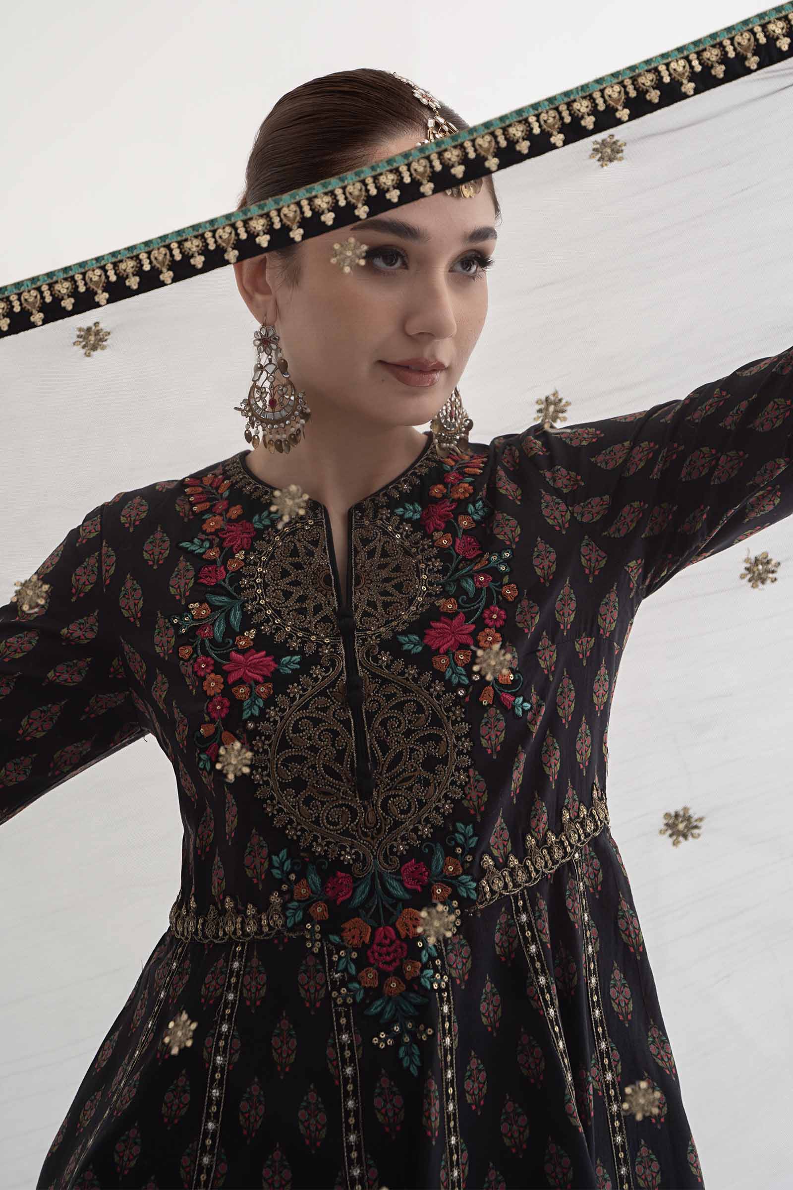 3 Piece Printed Lawn Suit | DS-2413-B - Image 4