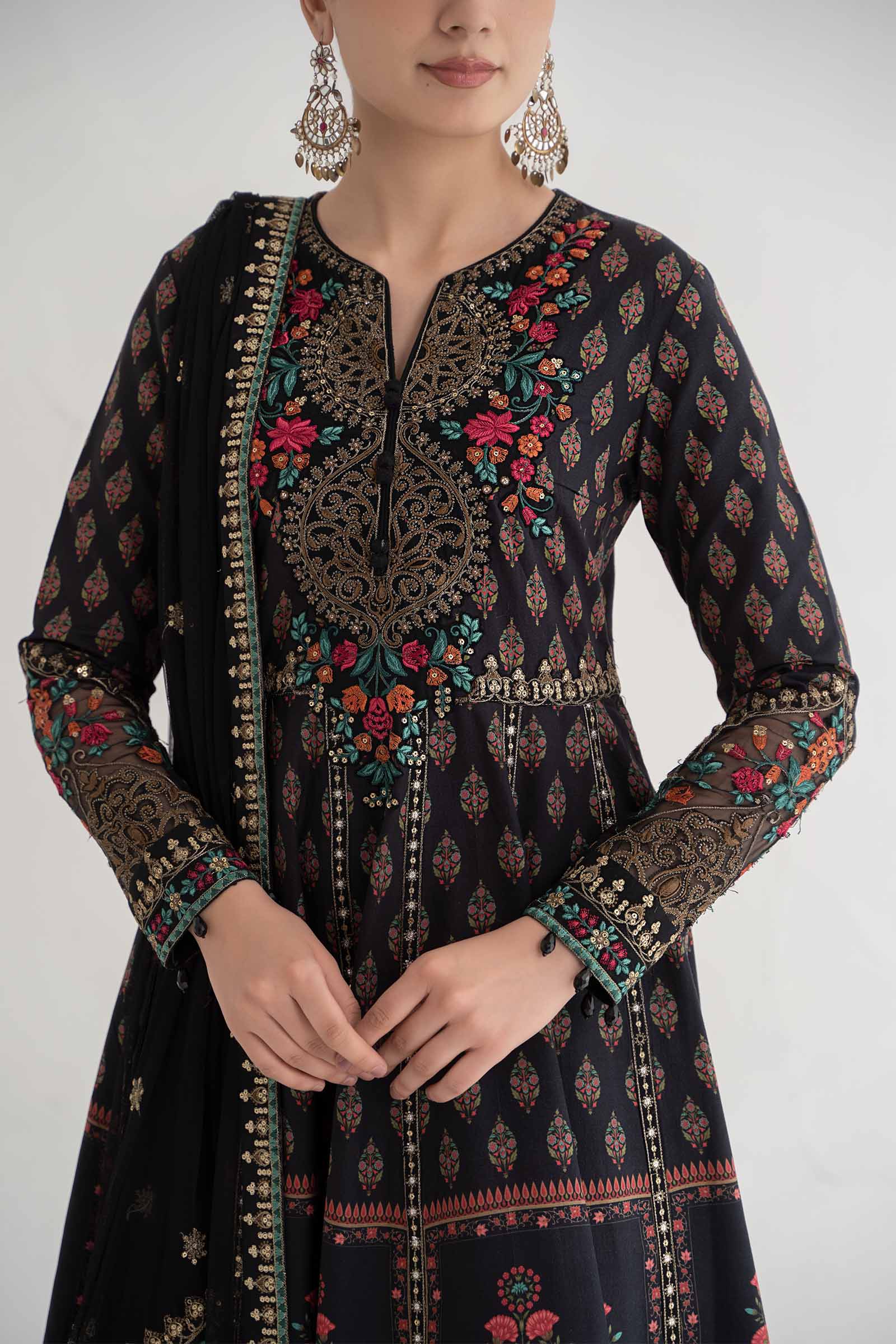 3 Piece Printed Lawn Suit | DS-2413-B - Image 6