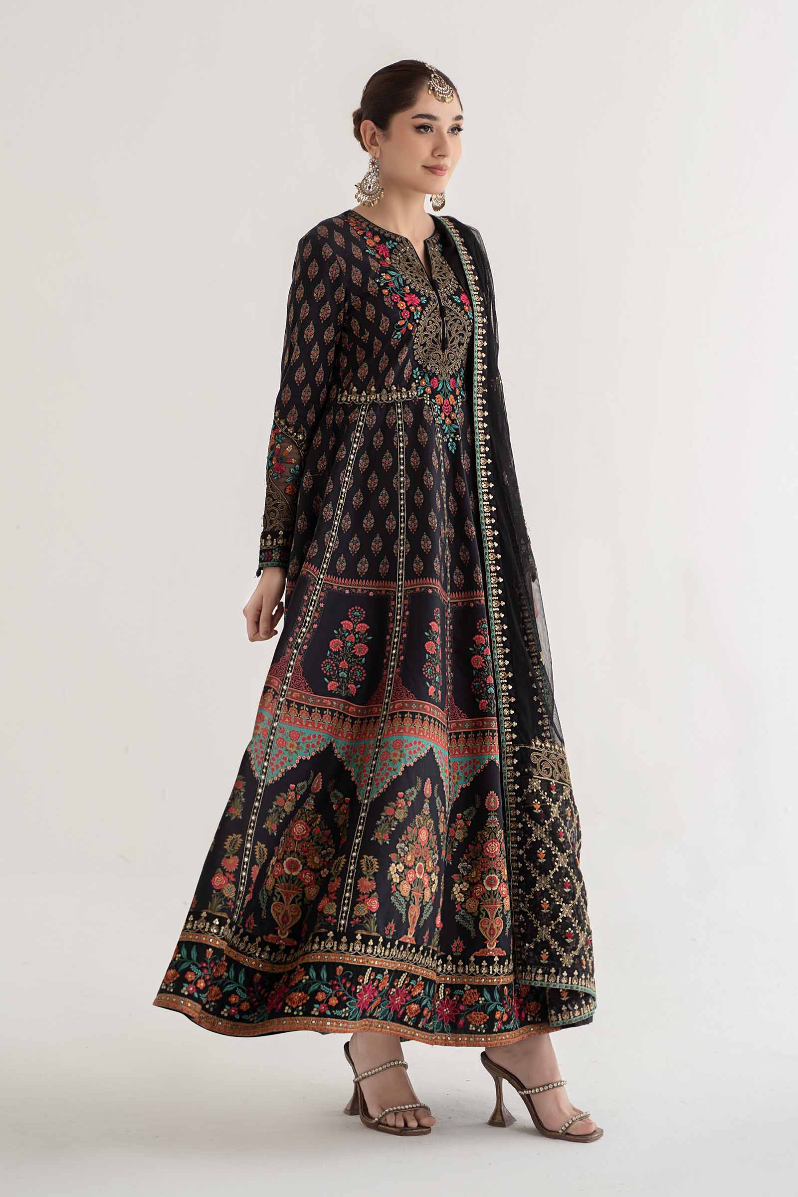 3 Piece Printed Lawn Suit | DS-2413-B - Image 8