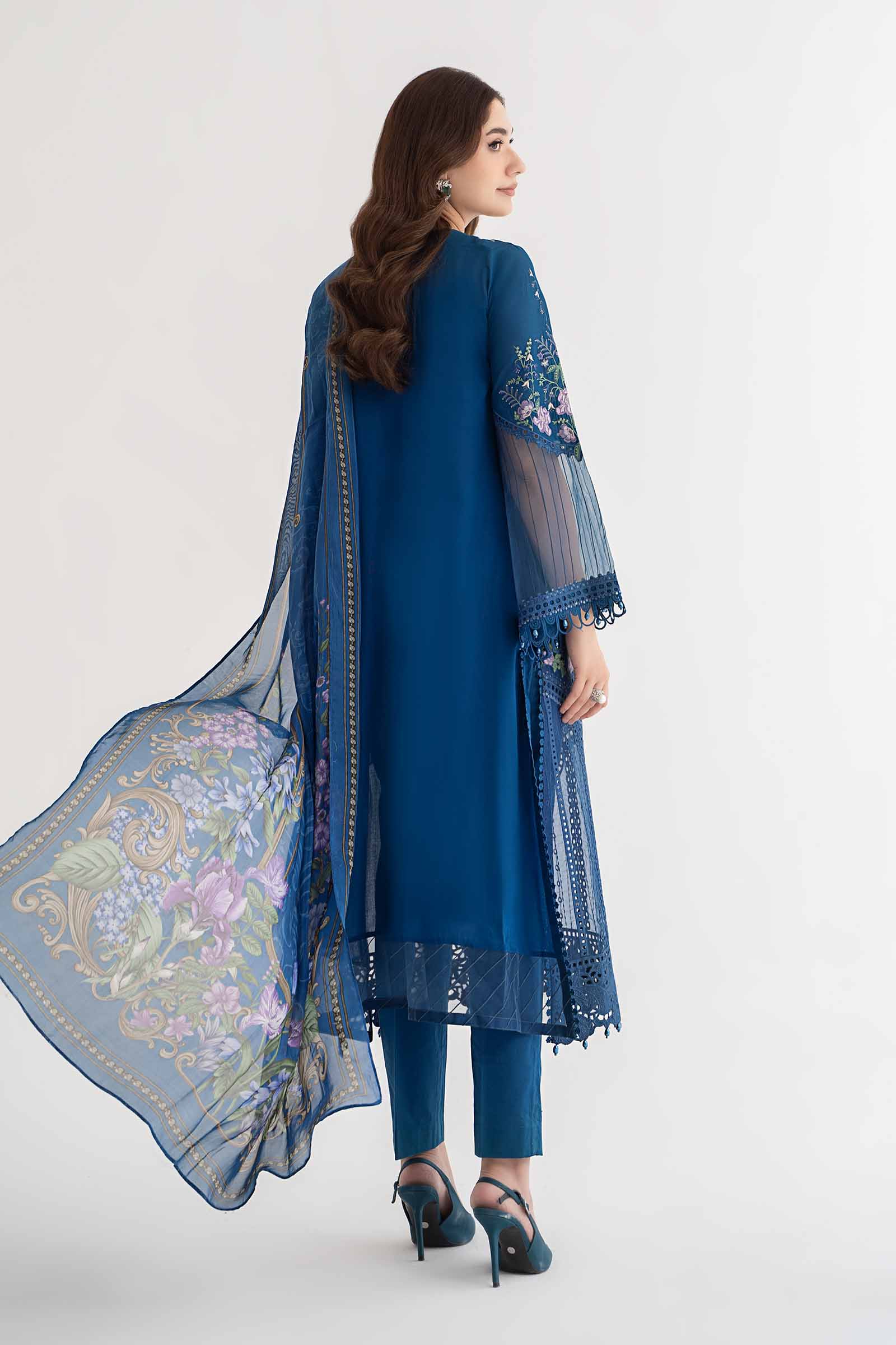 3 Piece Embroidered Lawn Suit | DS-2415-A - Image 6