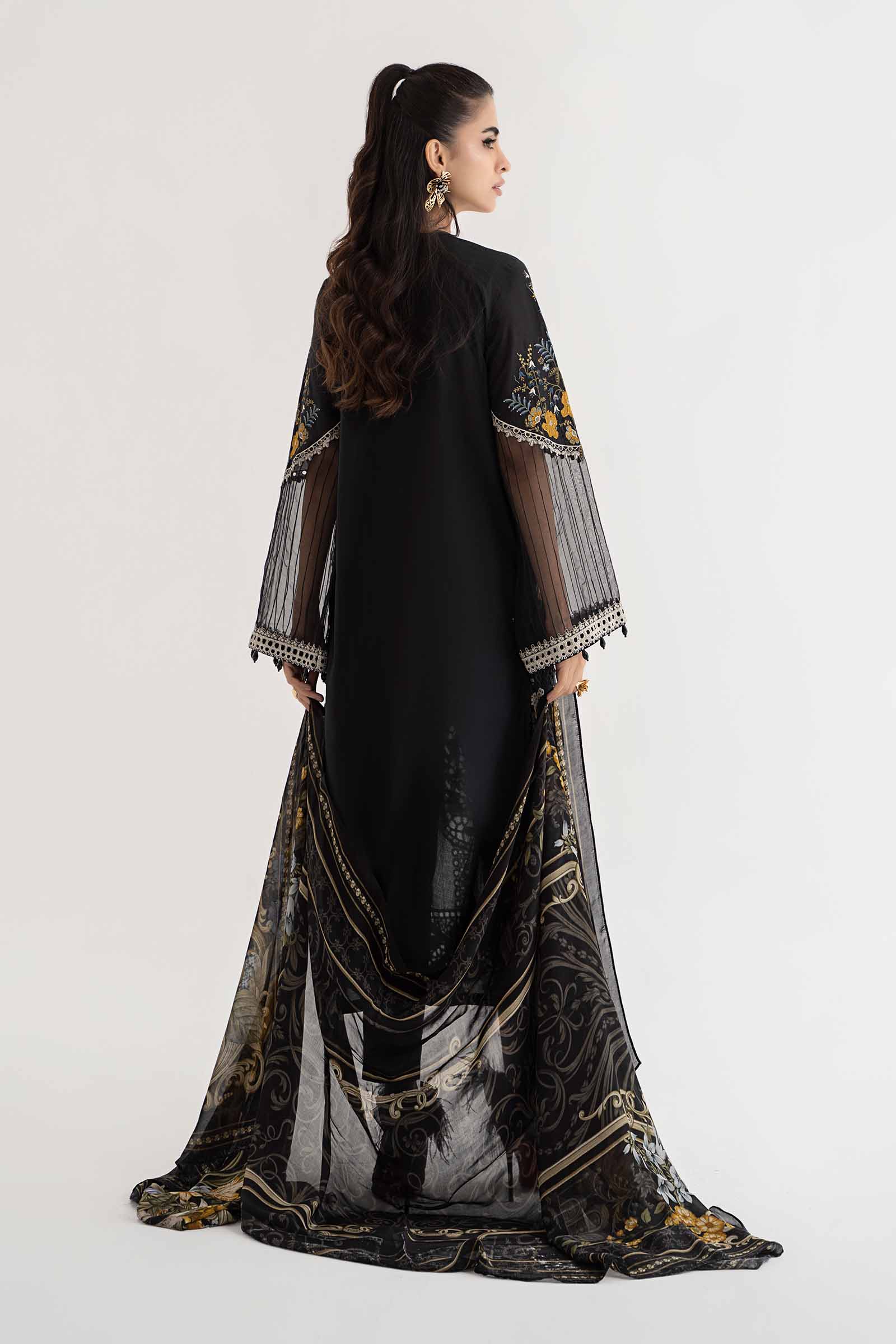 3 Piece Embroidered Lawn Suit | DS-2415-B - Image 4