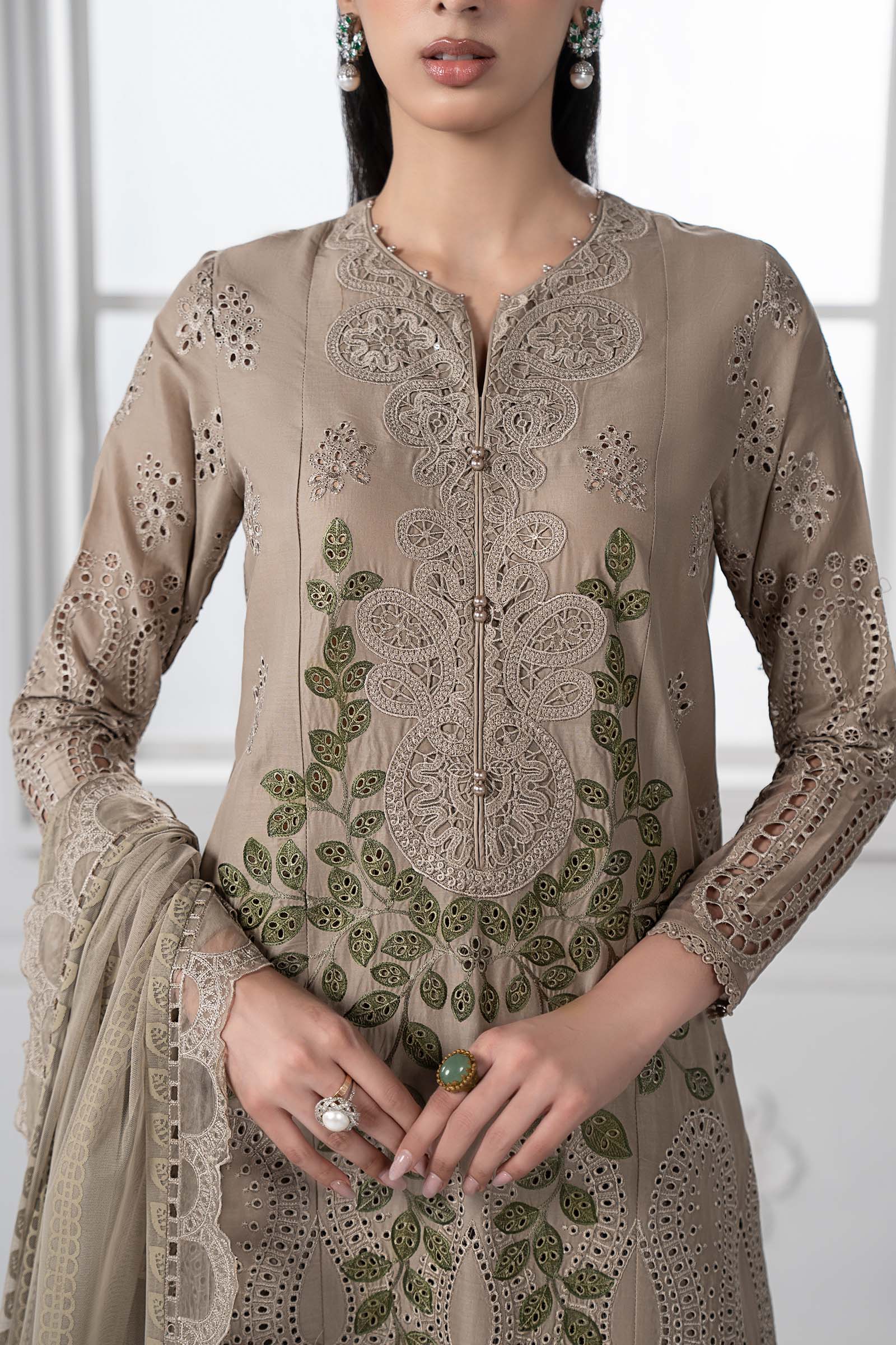 3 Piece Embroidered Lawn Suit | DS-2503-A - Image 3