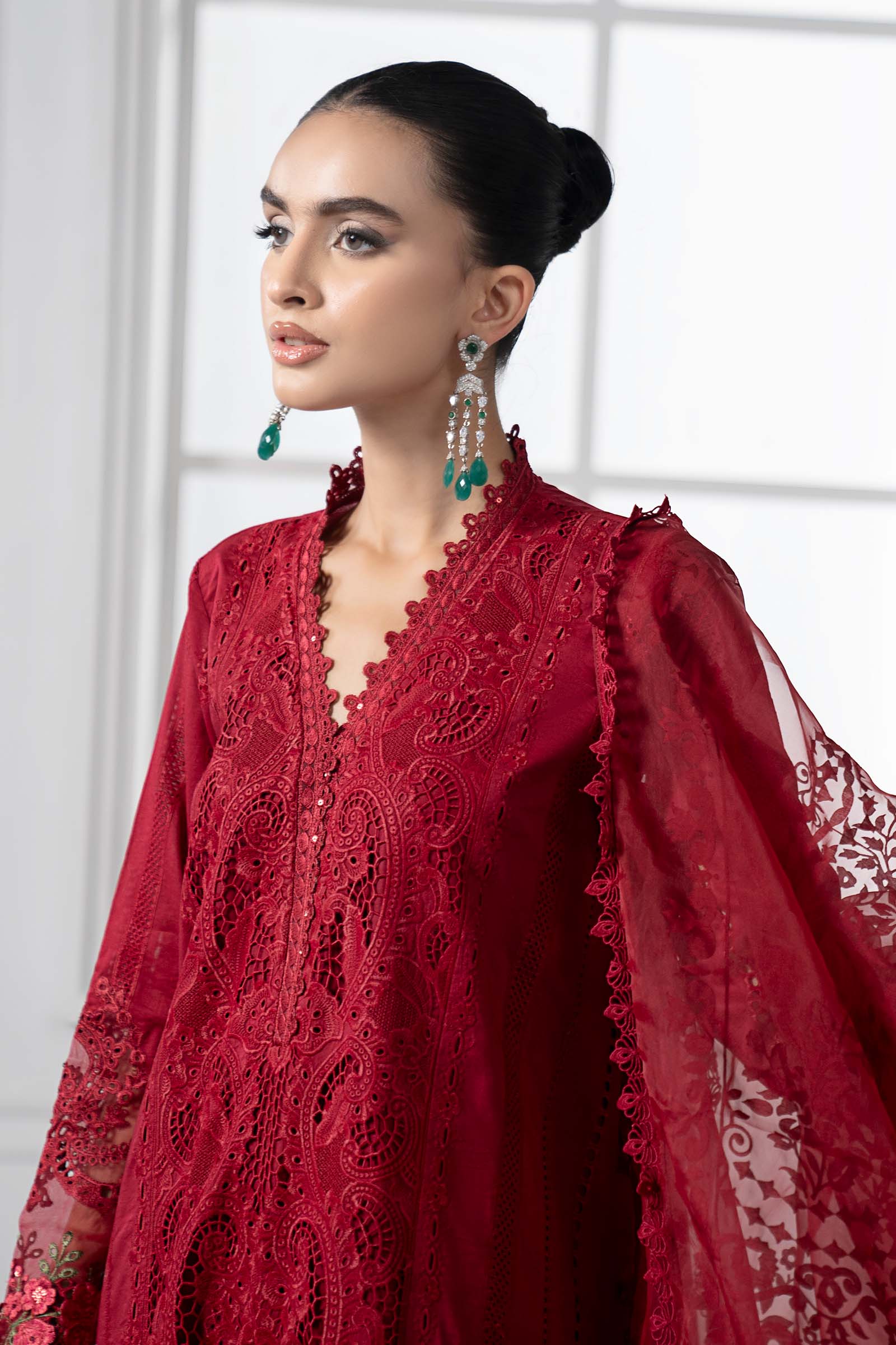 3 Piece Embroidered Lawn Suit | DS-2504-A - Image 2