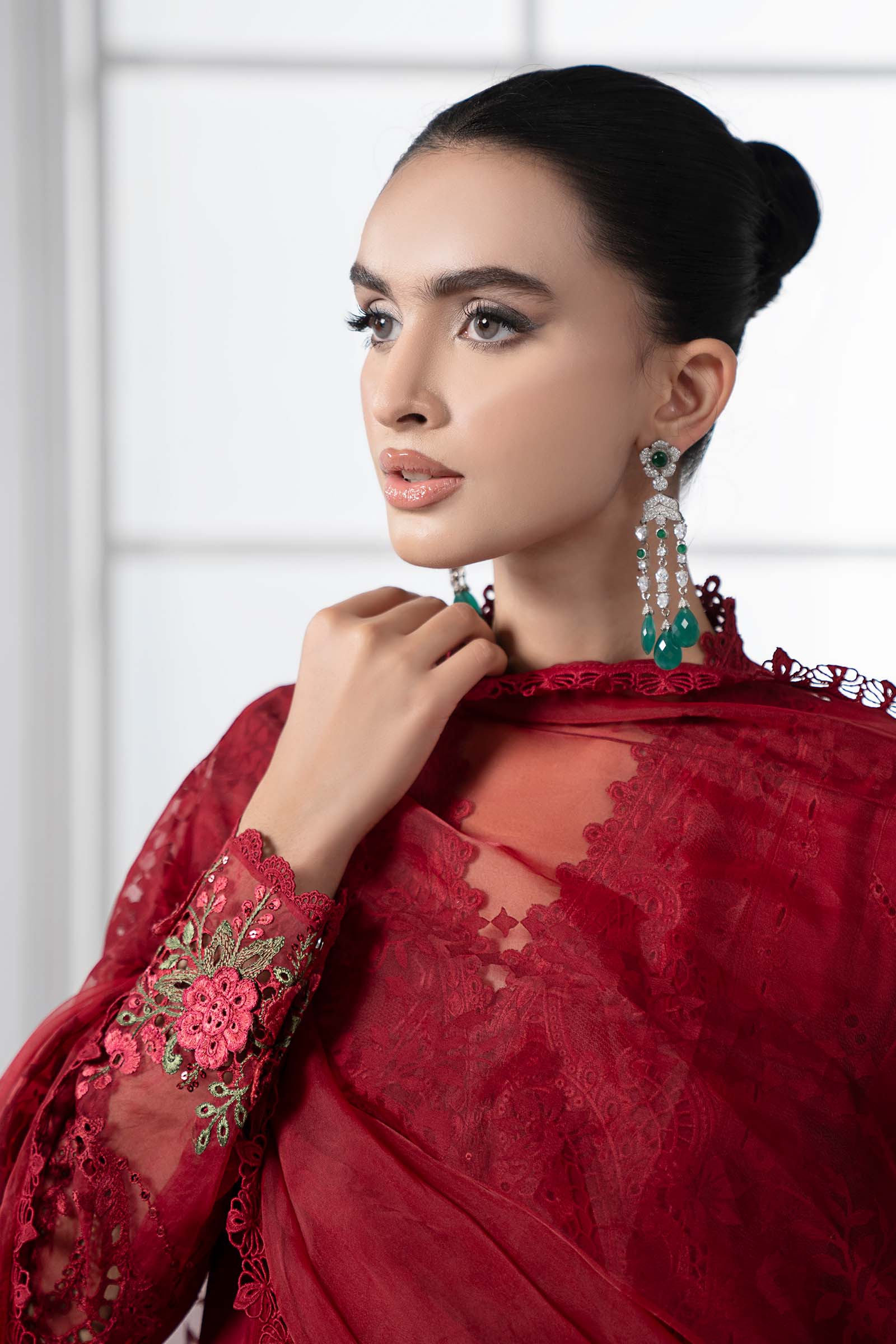 3 Piece Embroidered Lawn Suit | DS-2504-A - Image 4