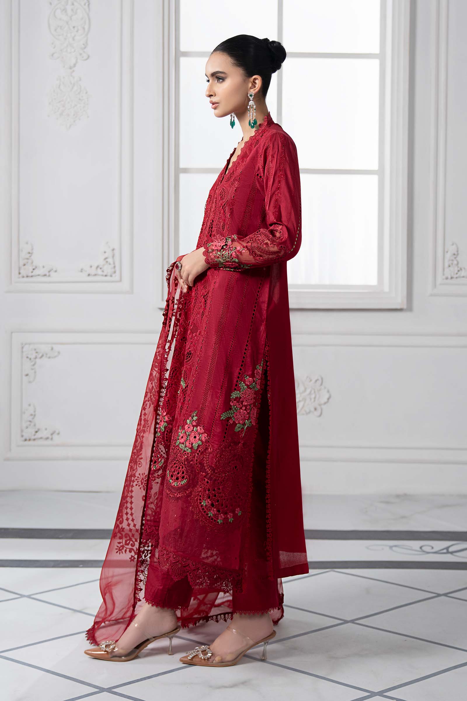 3 Piece Embroidered Lawn Suit | DS-2504-A - Image 7