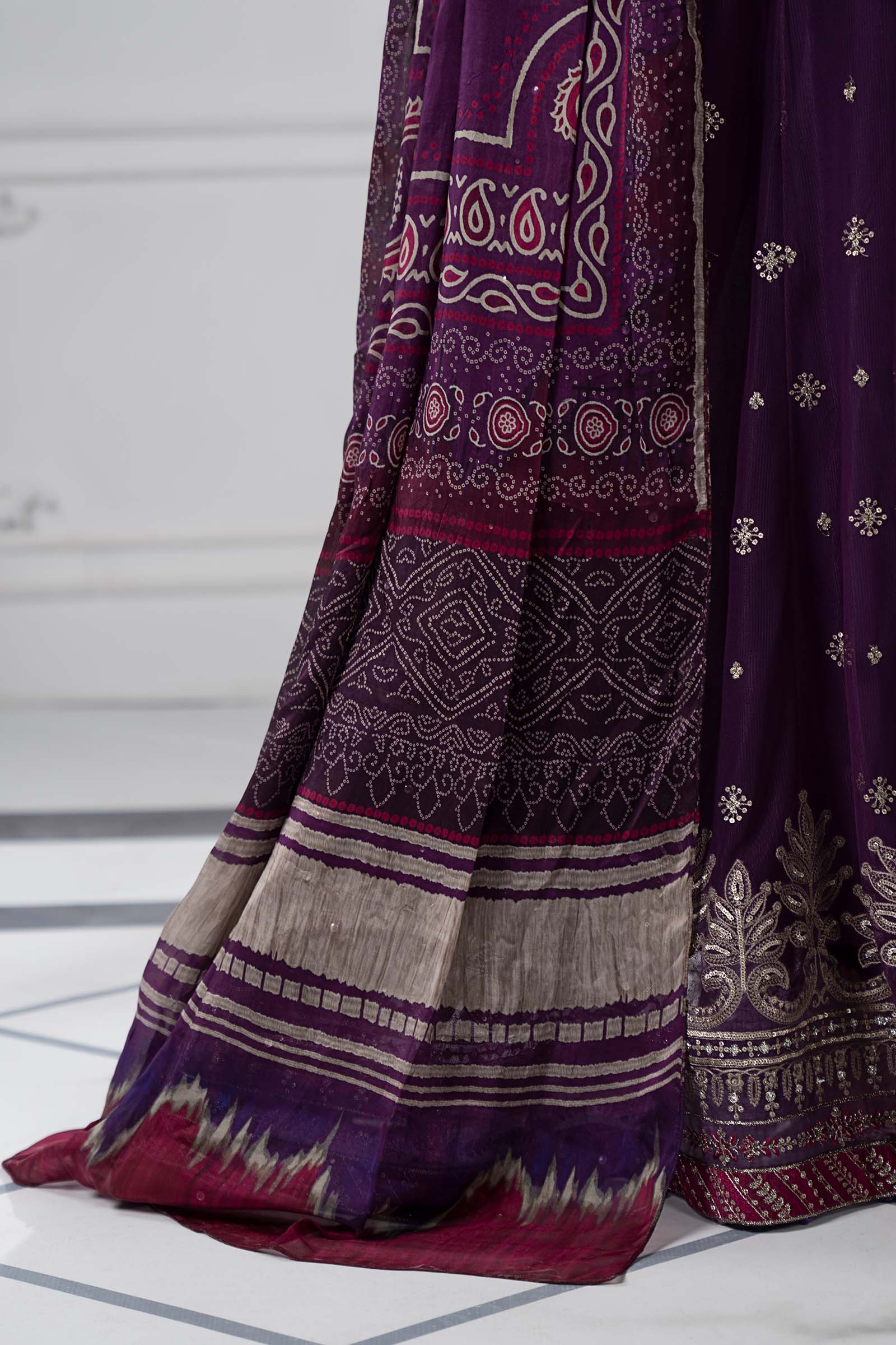 3 Piece Embroidered Net Suit | DS-2507-B - Image 5