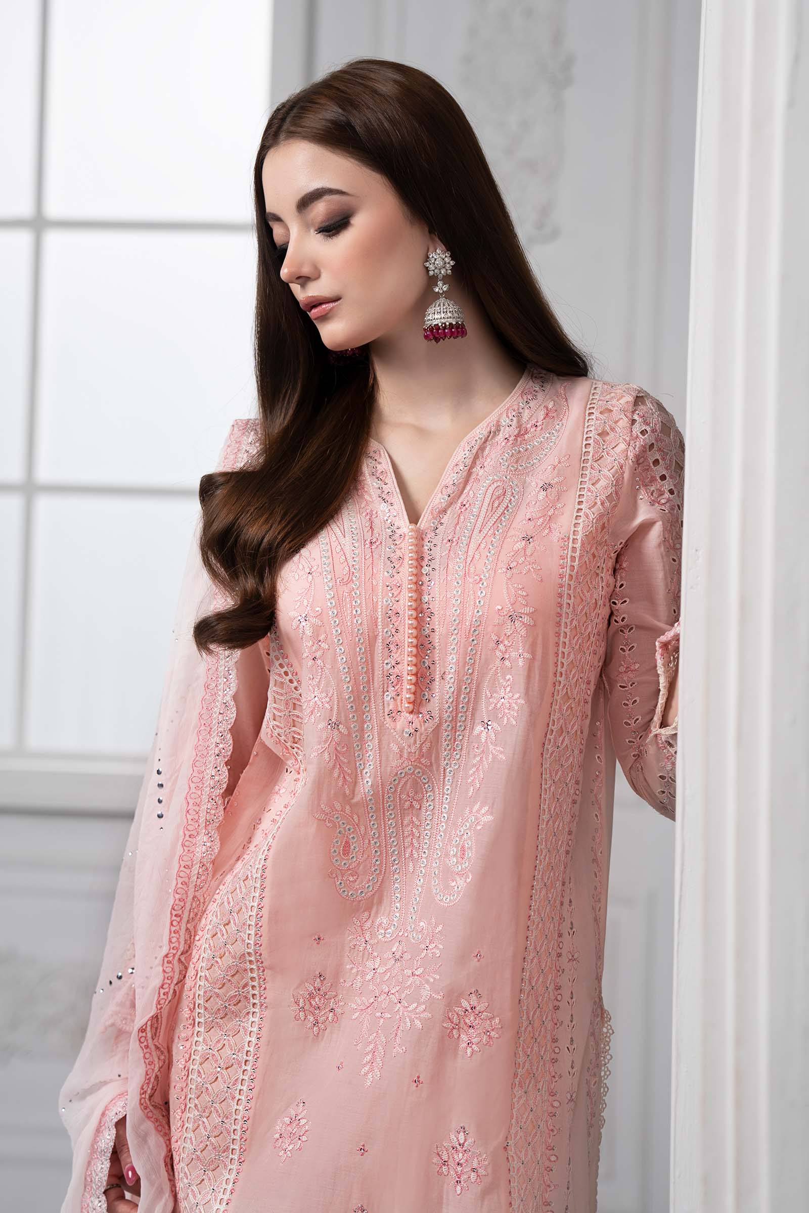 3 Piece Embroidered Lawn Suit | DS-2511-A - Image 2