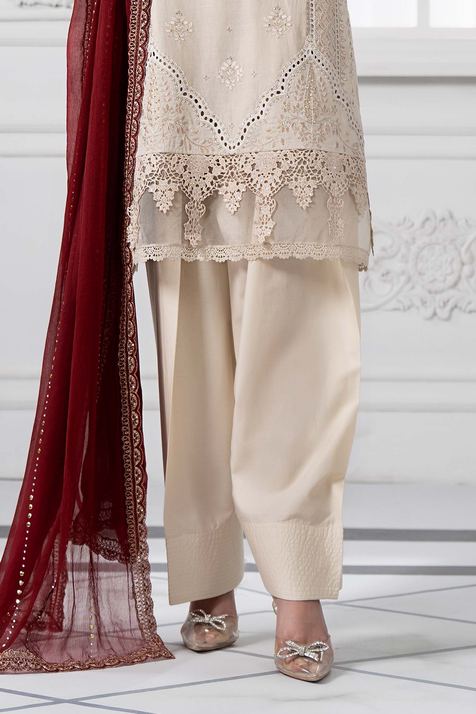 3 Piece Embroidered Lawn Suit | DS-2511-B - Image 5