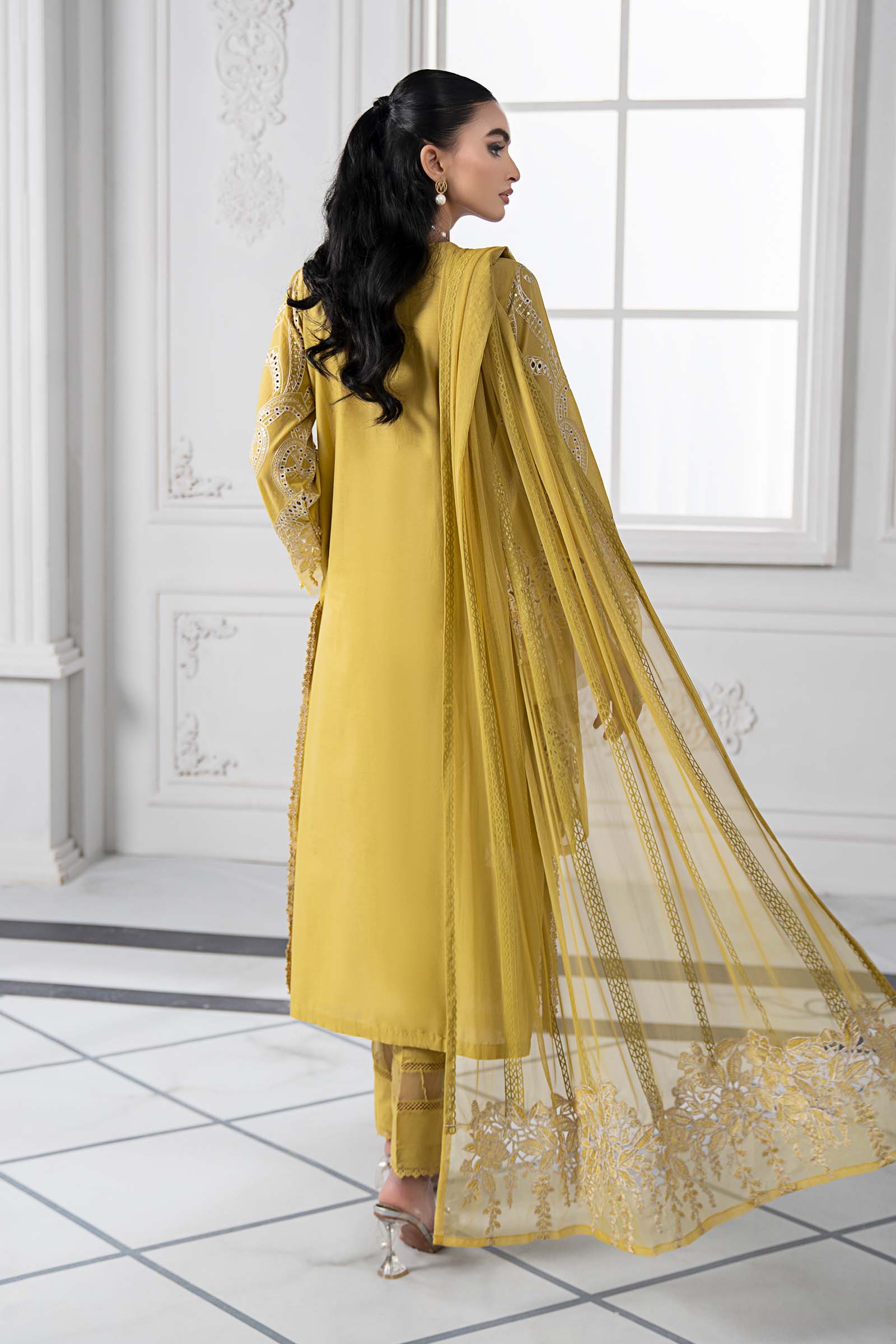 3 Piece Embroidered Lawn Suit | DS-2512-A - Image 7