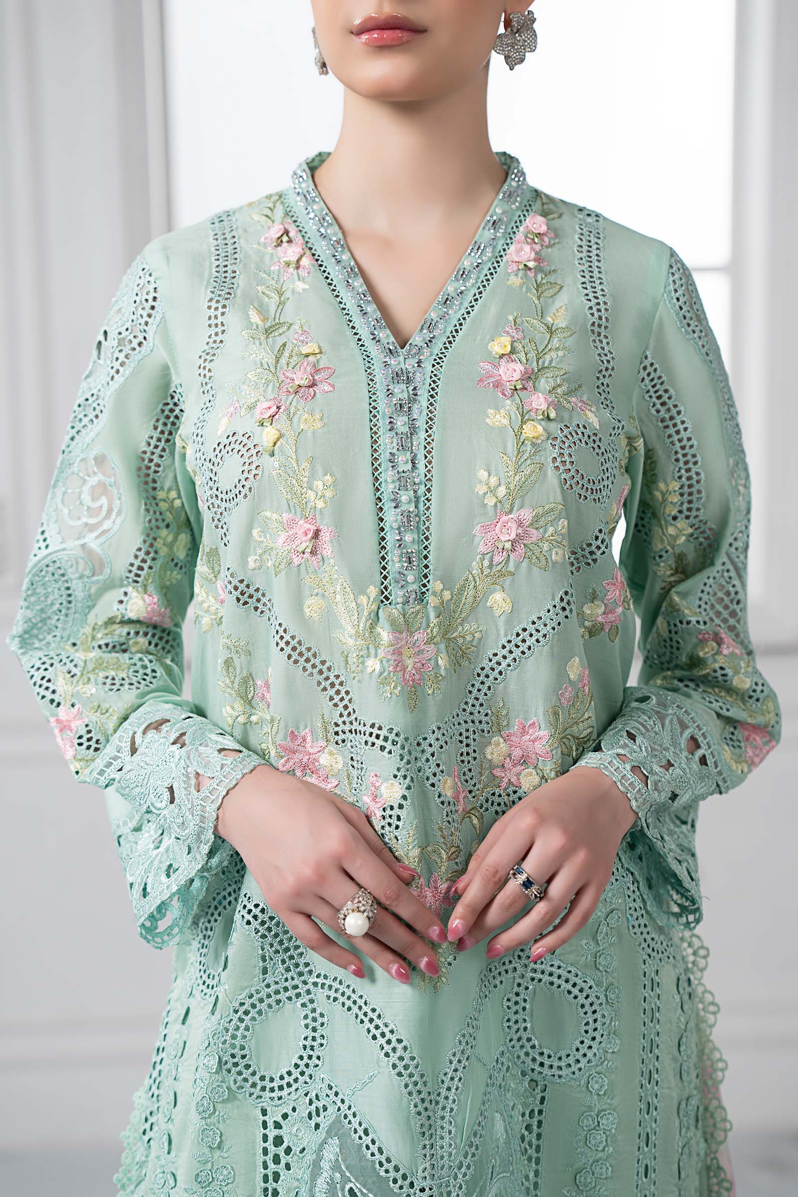 3 Piece Embroidered Lawn Suit | DS-2514-A - Image 3