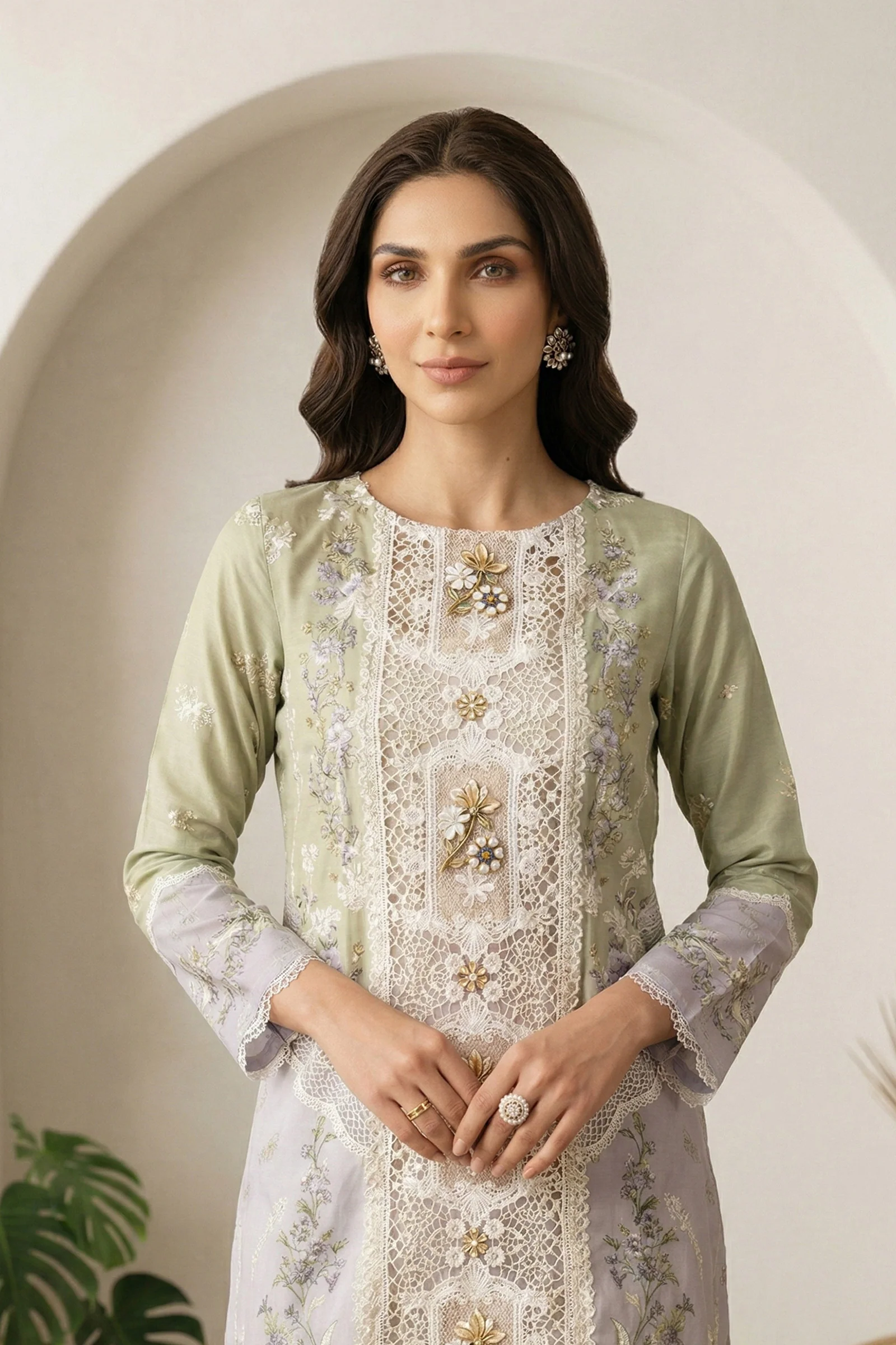 3 Piece Embroidered Lawn Suit - Image 3
