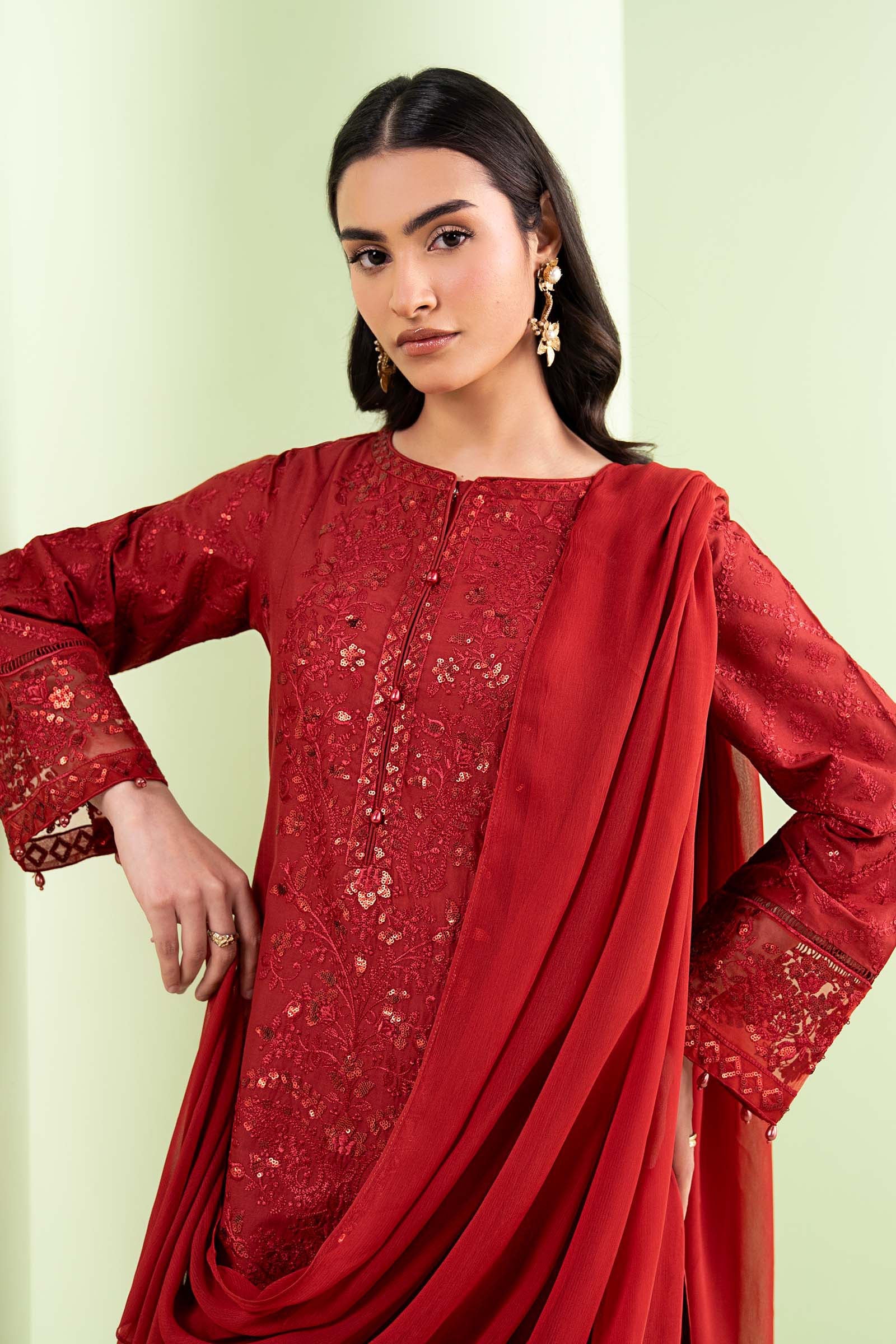 3 Piece Embroidered Lawn Suit - Image 2