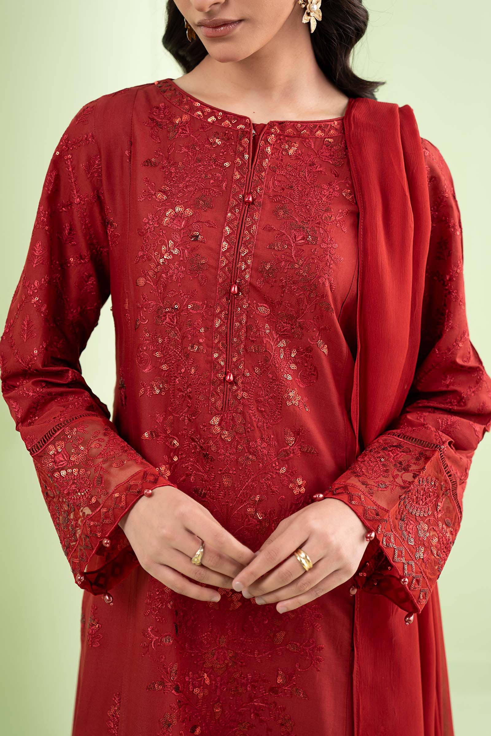 3 Piece Embroidered Lawn Suit - Image 3