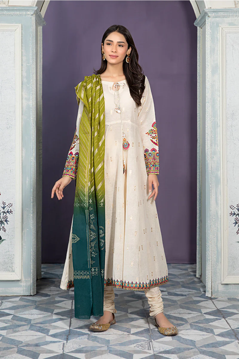 Suit Off White and Green DW-EA22-04 - Image 3