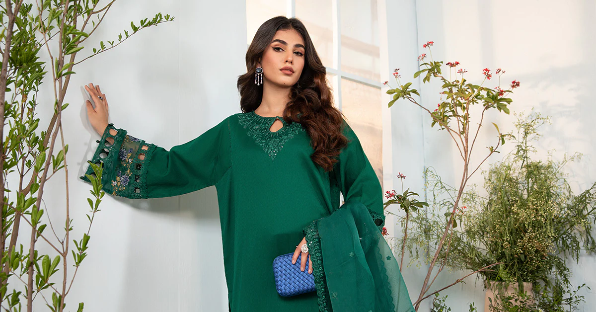 3 Piece Dyed Lawn Suit - Image 5
