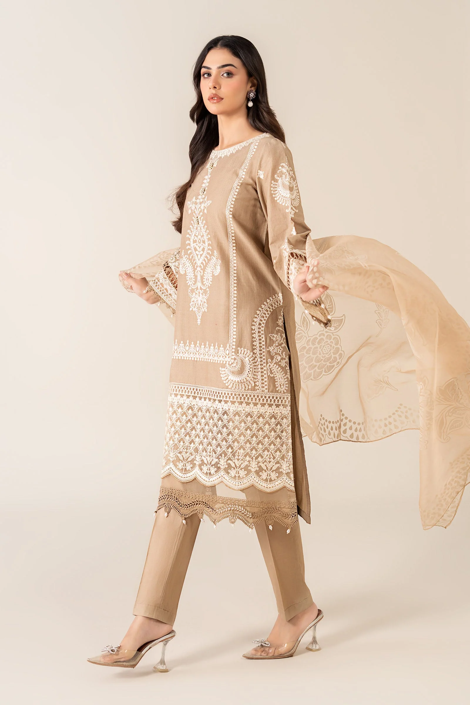 3 Piece Embroidered Suit - Image 6