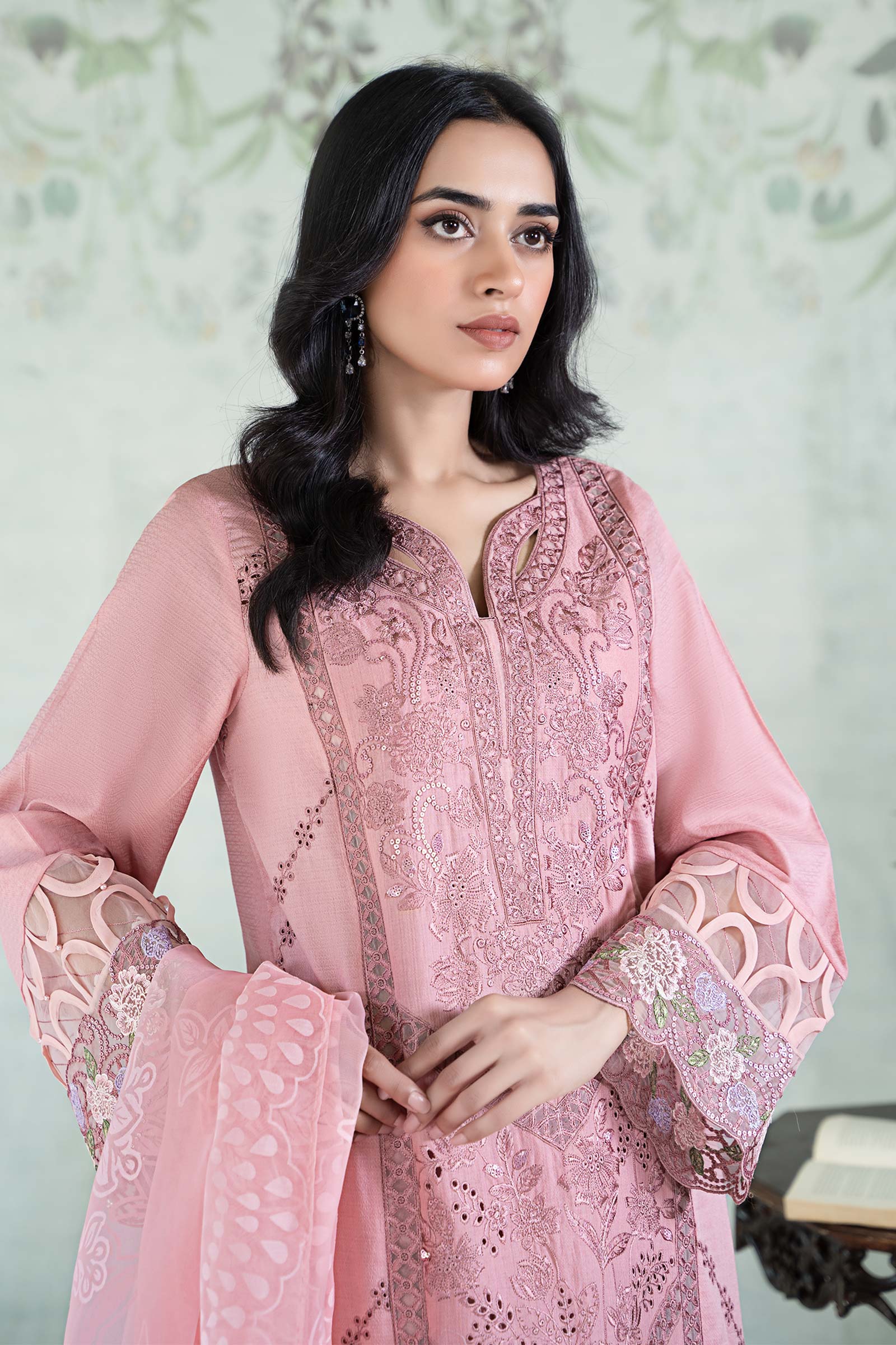 3 Piece Embroidered Dobby Lawn Suit - Image 2