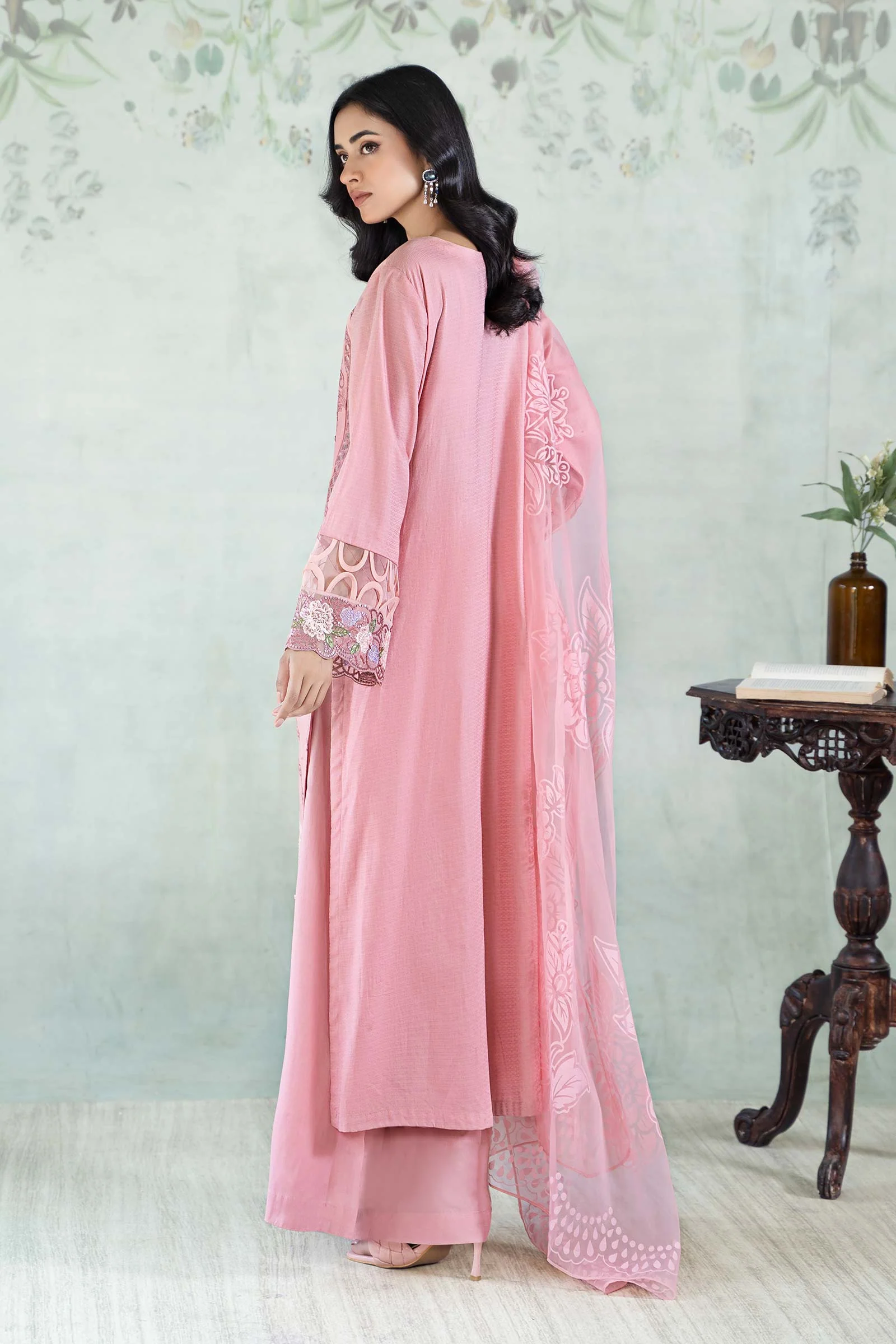 3 Piece Embroidered Dobby Lawn Suit - Image 8