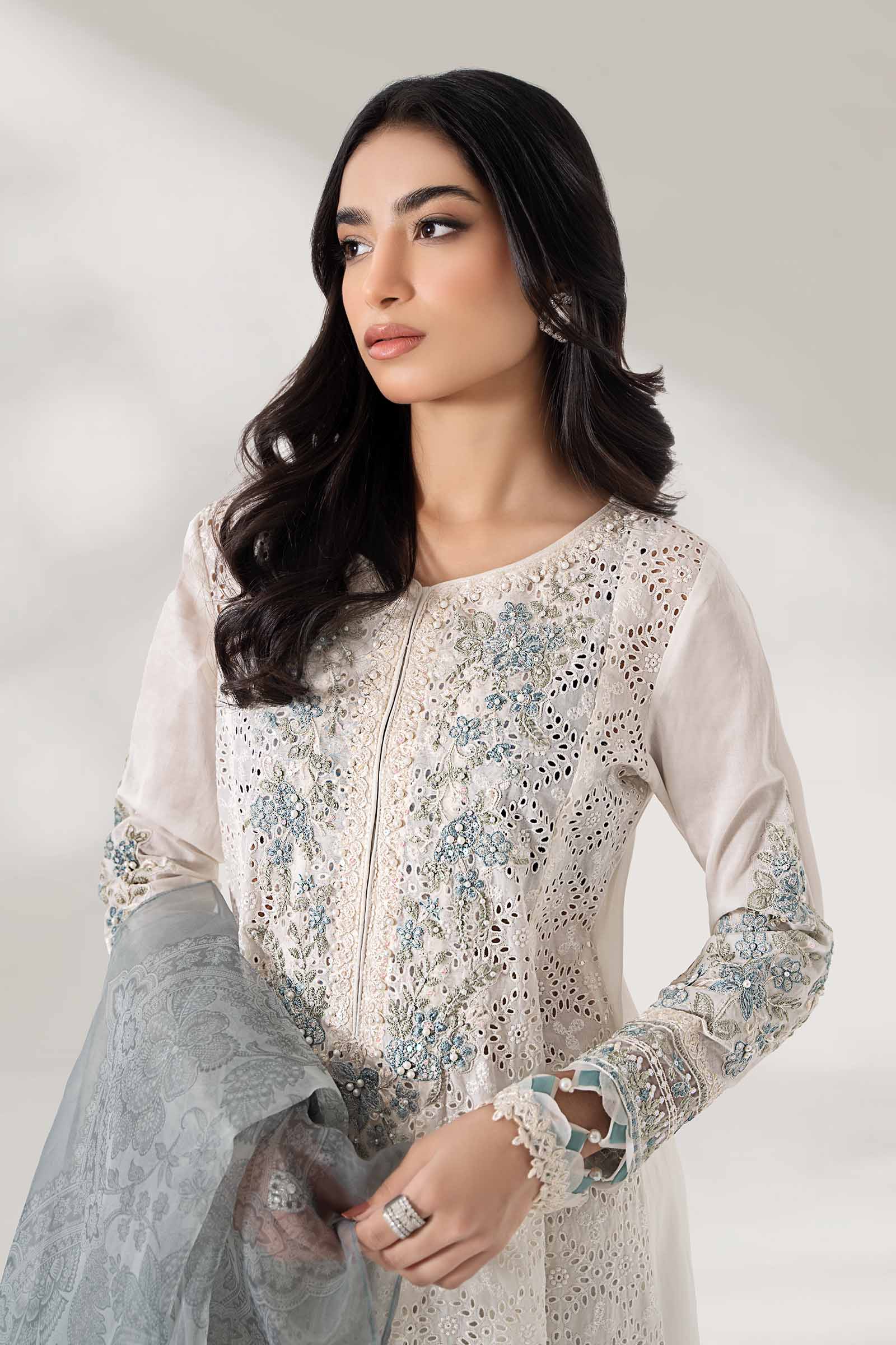 3 Piece Embroidered Net Suit - Image 2