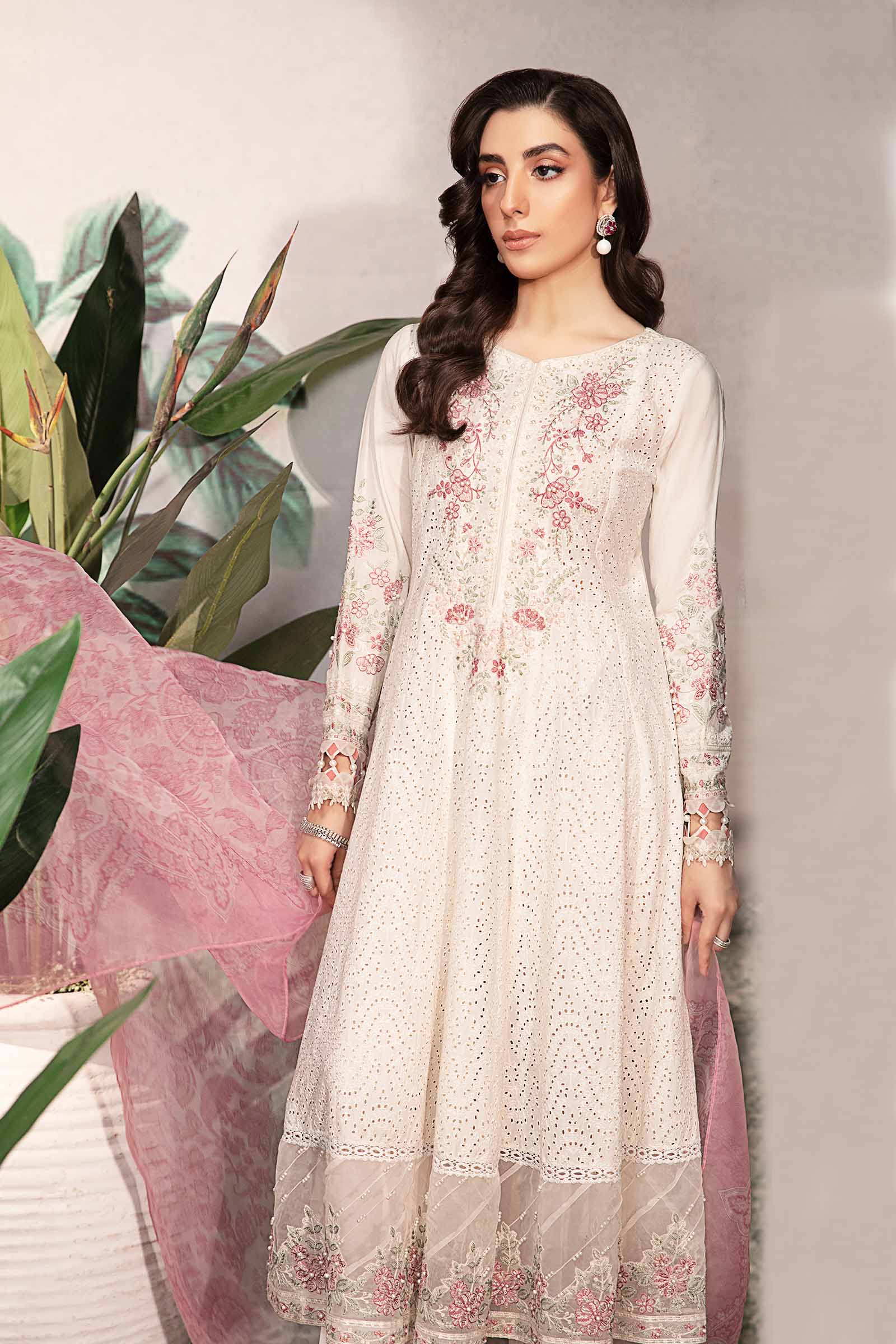 3 Piece Embroidered Net Suit - Image 2
