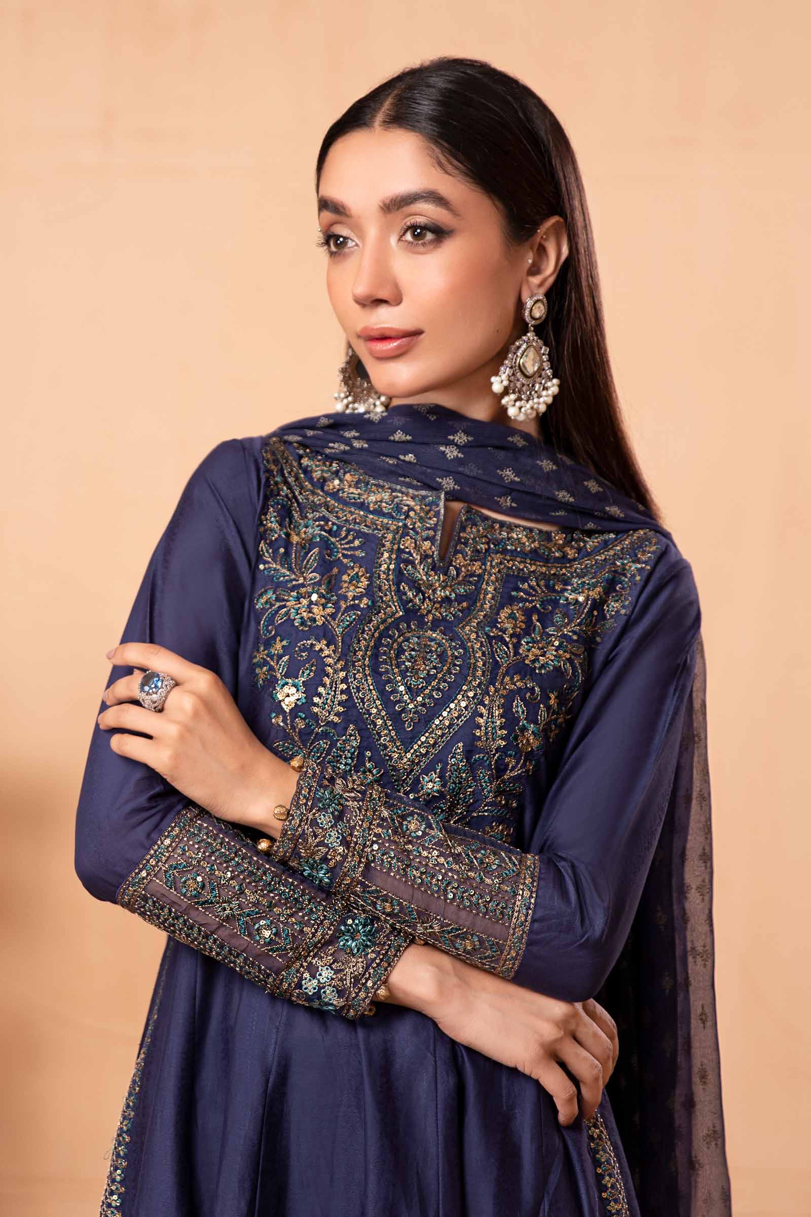 3 Piece Dyed Net Suit - Image 2