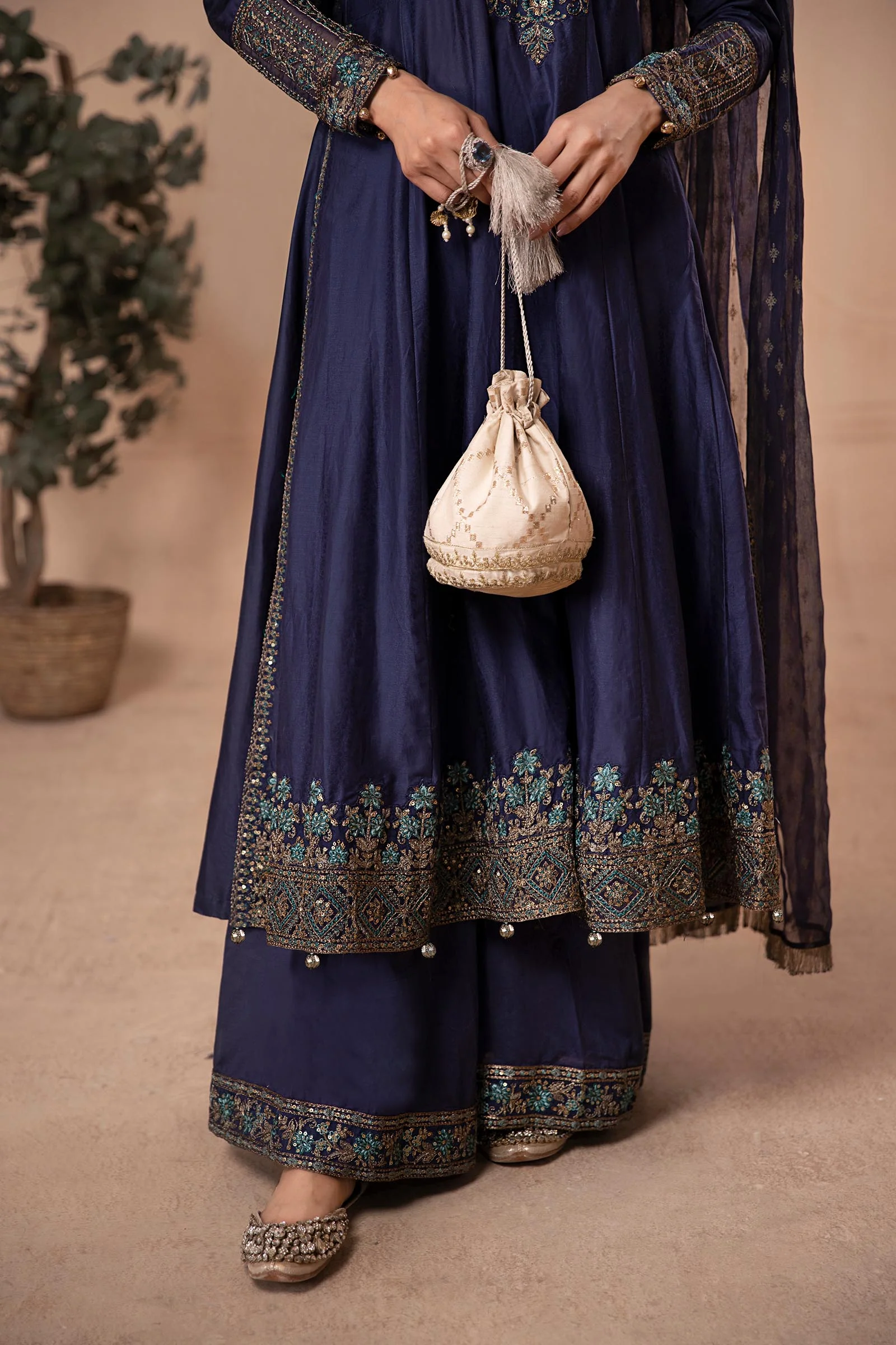 3 Piece Dyed Net Suit - Image 5