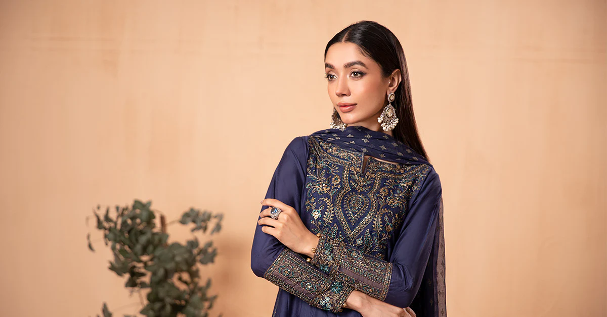 3 Piece Dyed Net Suit - Image 9