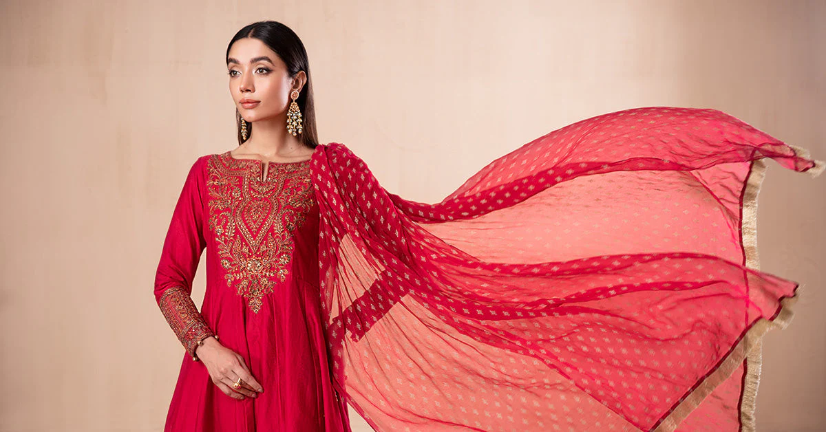 3 Piece Dyed Net Suit - Image 9