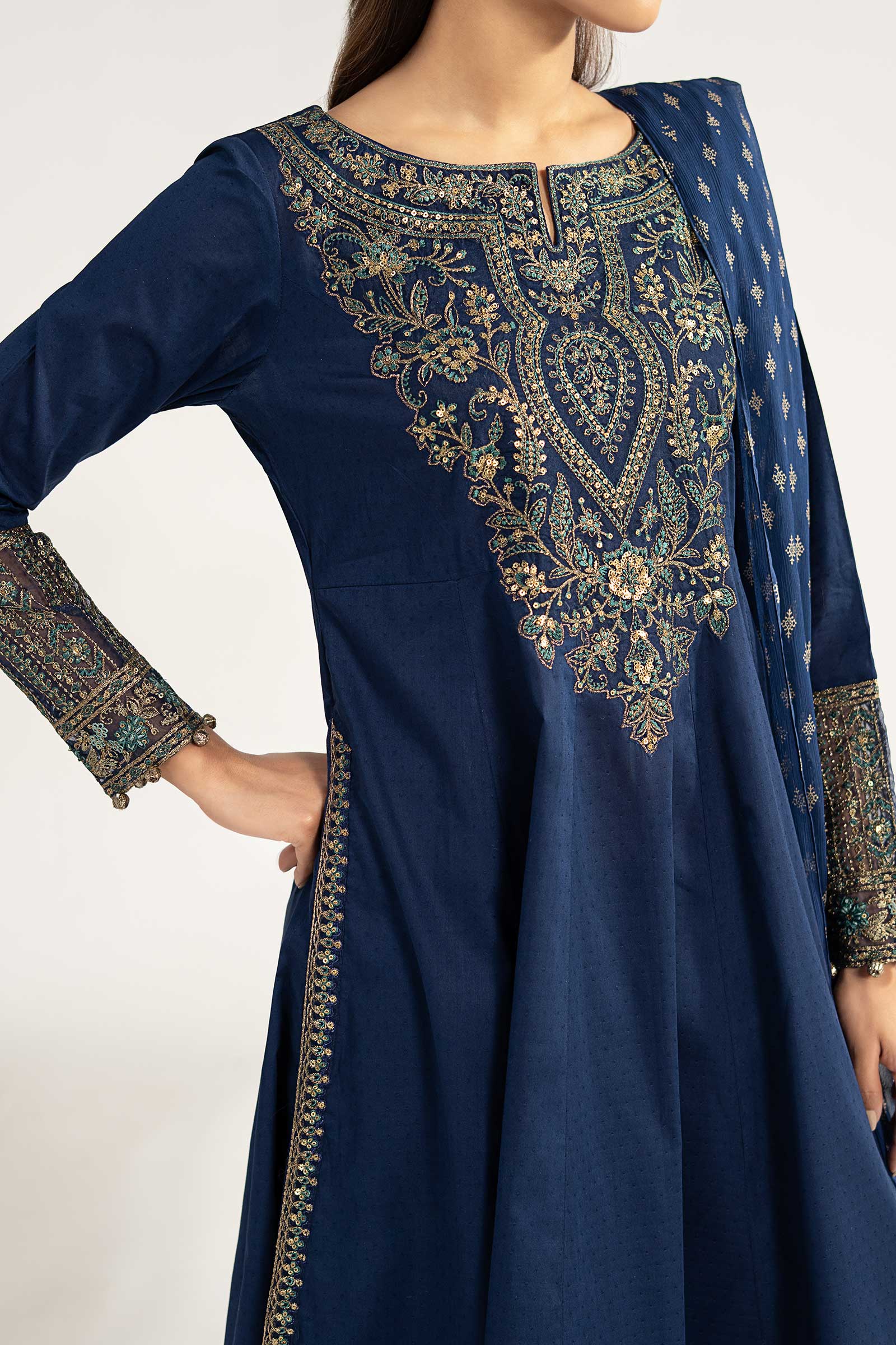 3 Piece Embroidered Dobby Lawn Suit - Image 7