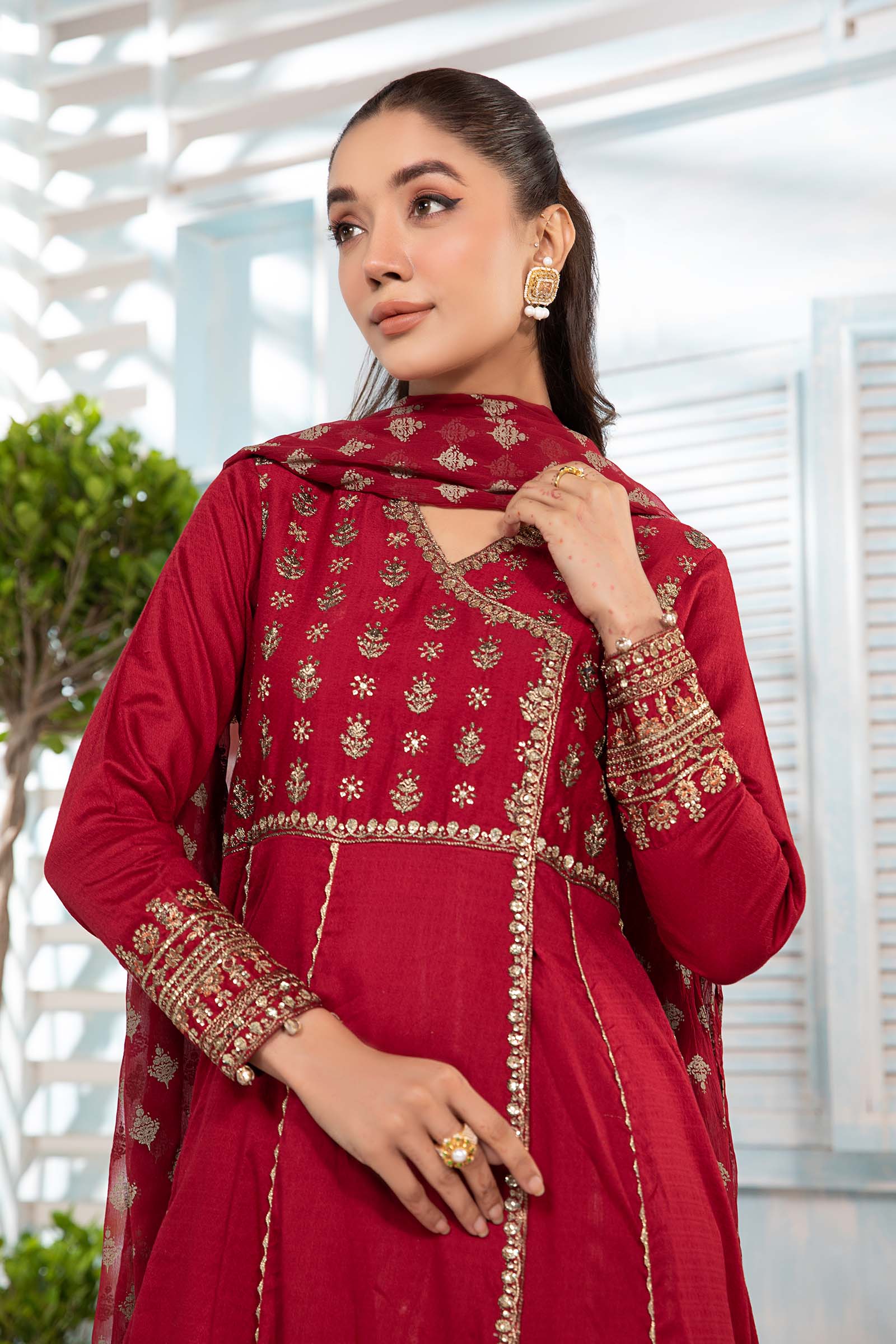3 Piece Dyed Lawn Suit - Image 2