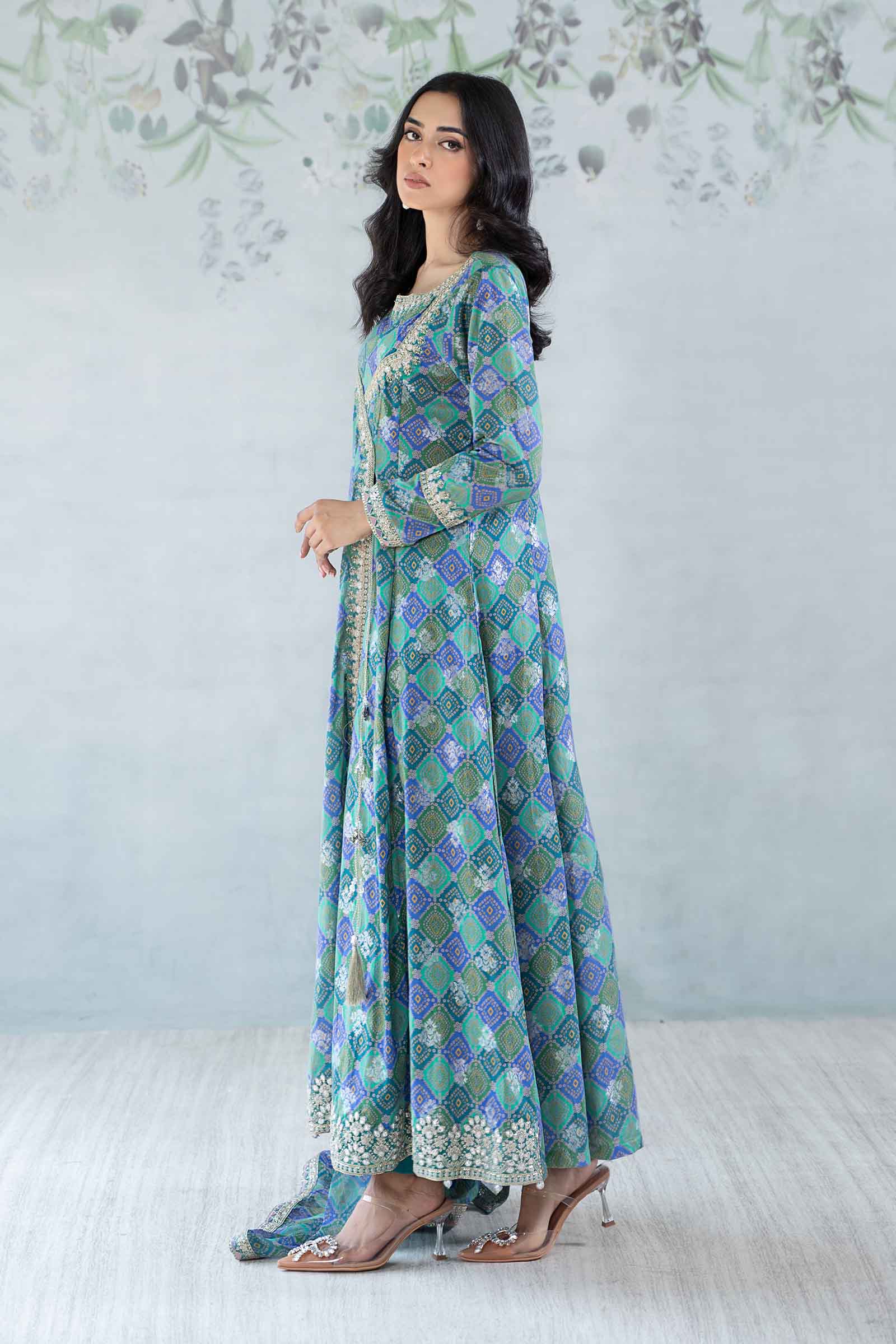 3 Piece Printed Jacquard Broshia Suit - Image 5