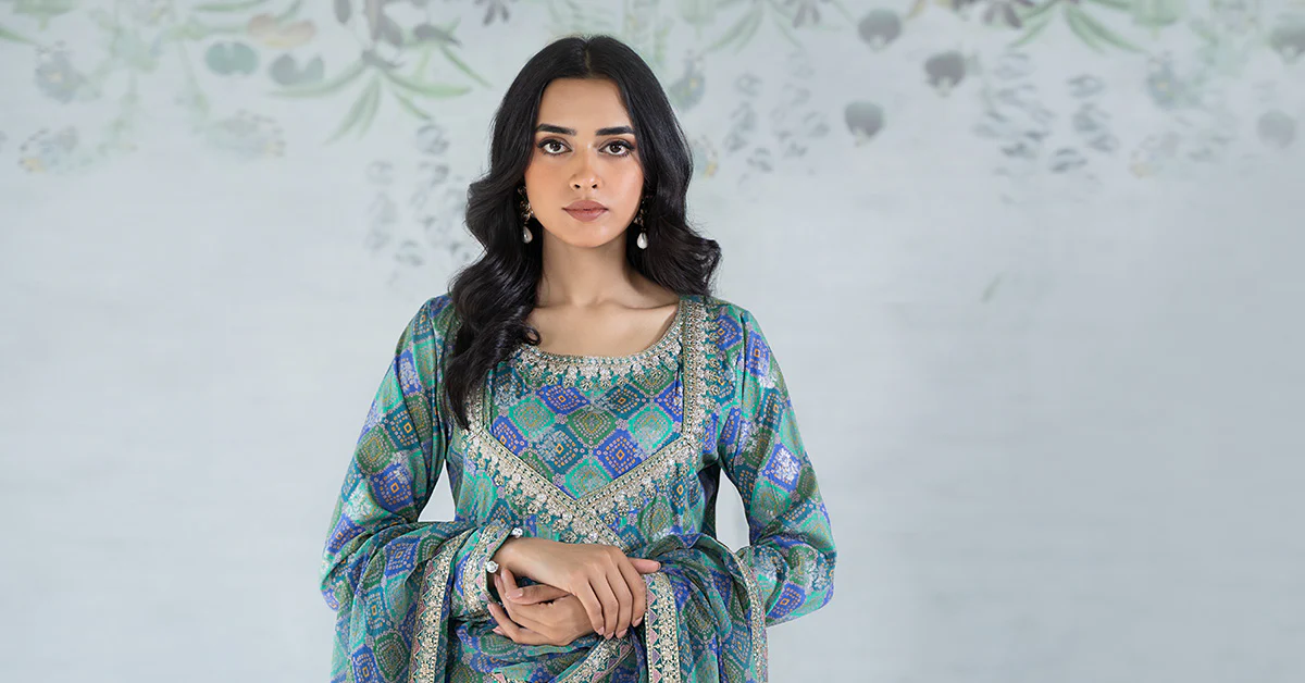 3 Piece Printed Jacquard Broshia Suit - Image 7