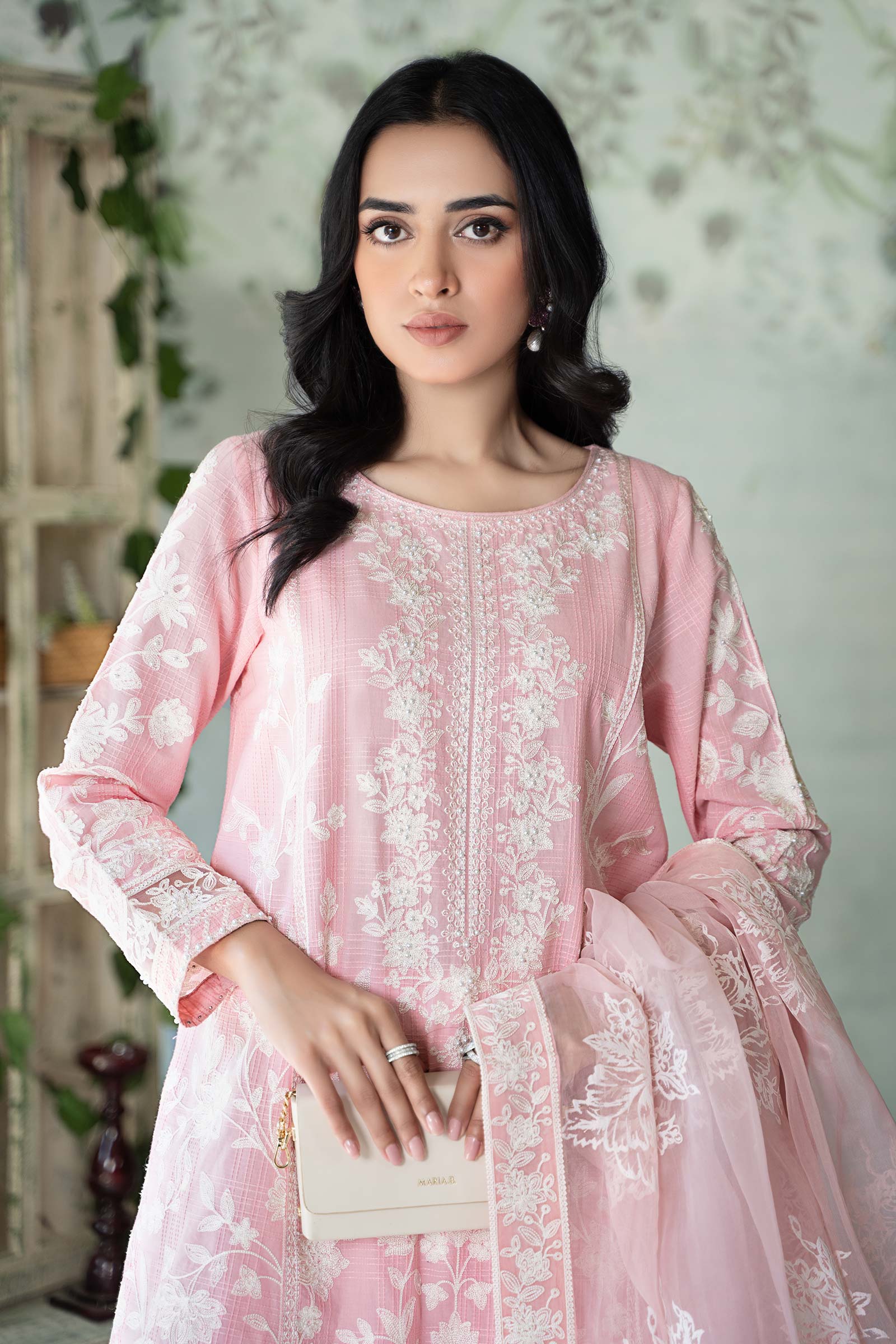 3 Piece Embroidered Cotton Doria Suit - Image 2