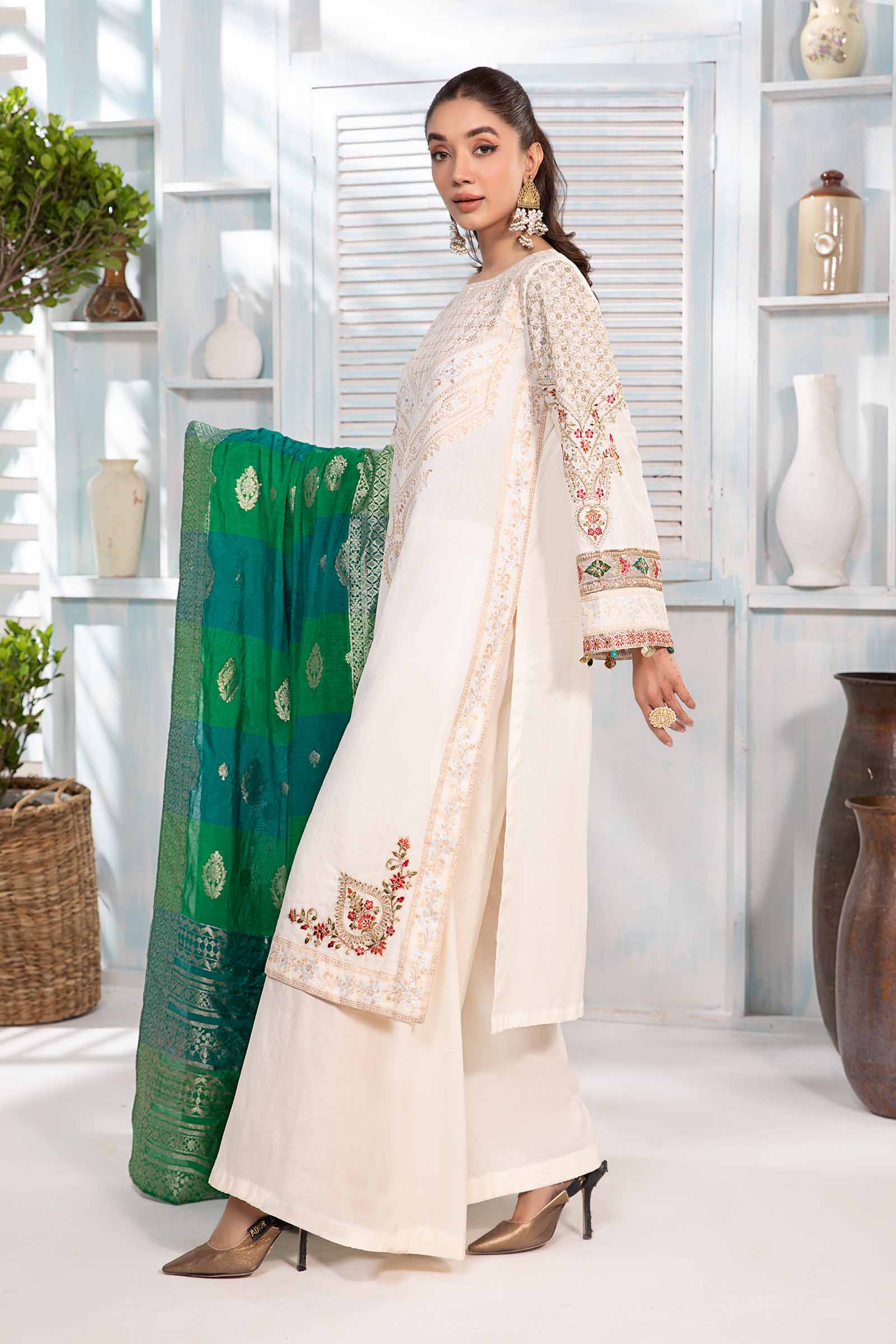 3 Piece Dyed Jacquard Broshia Suit - Image 6