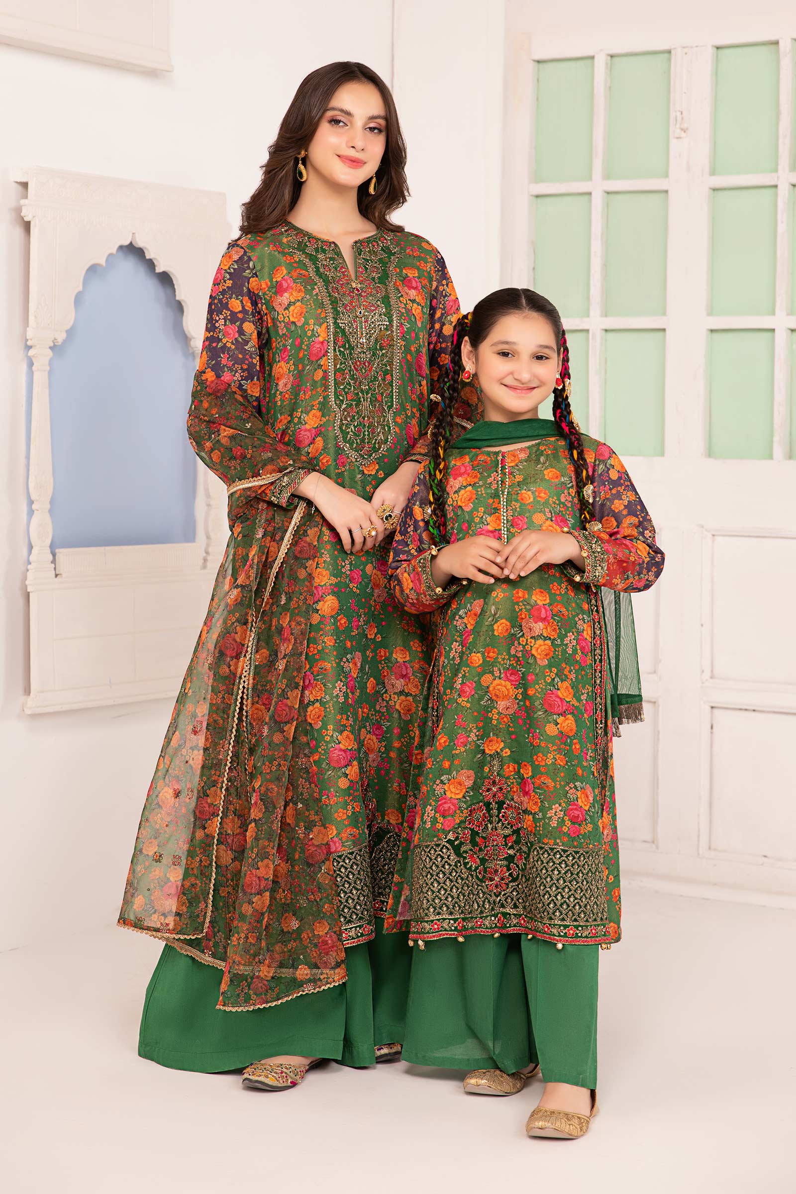 3 Piece Printed Cotton Masoori Suit - Image 2
