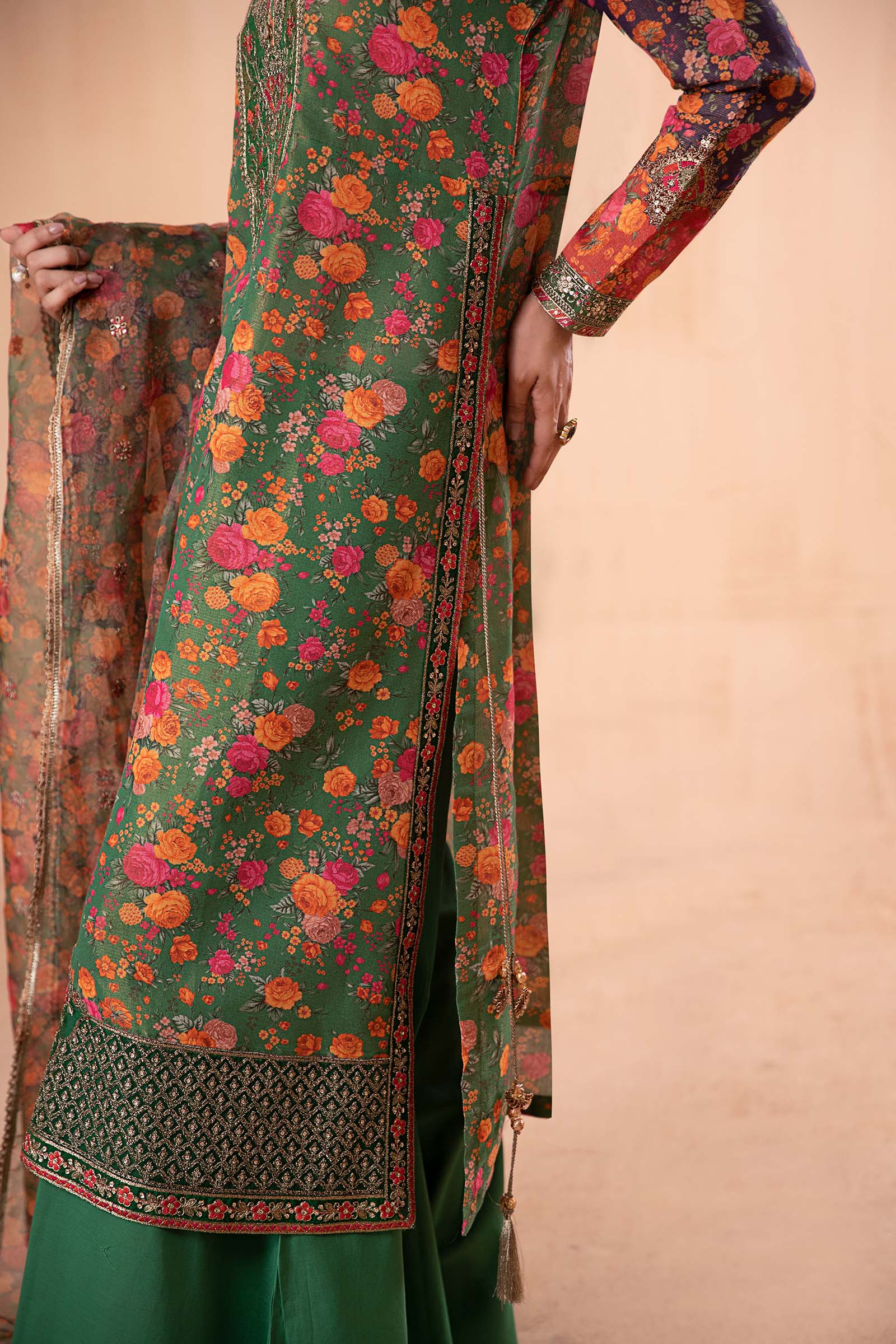 3 Piece Printed Cotton Masoori Suit - Image 8