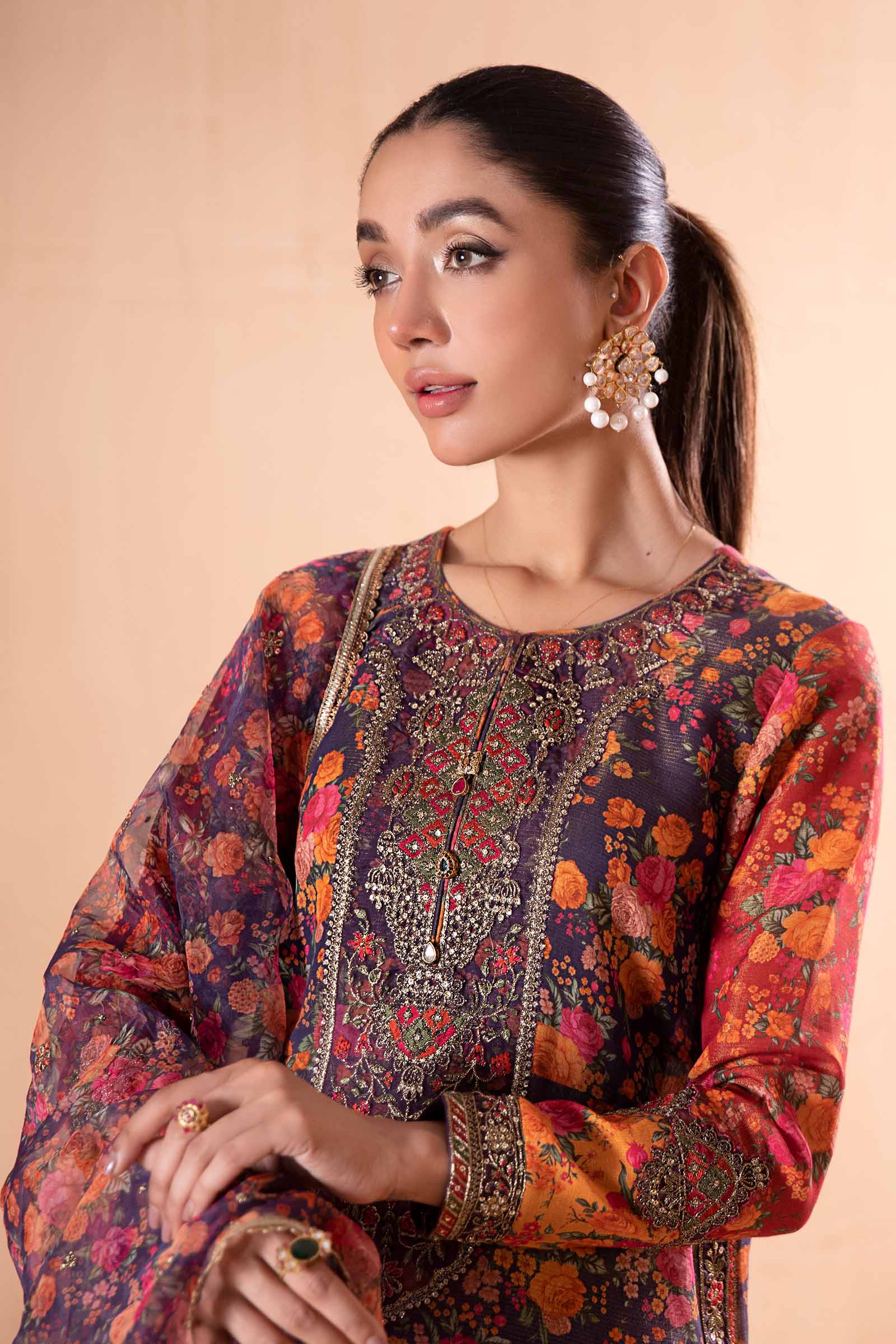 3 Piece Printed Cotton Masoori Suit - Image 3