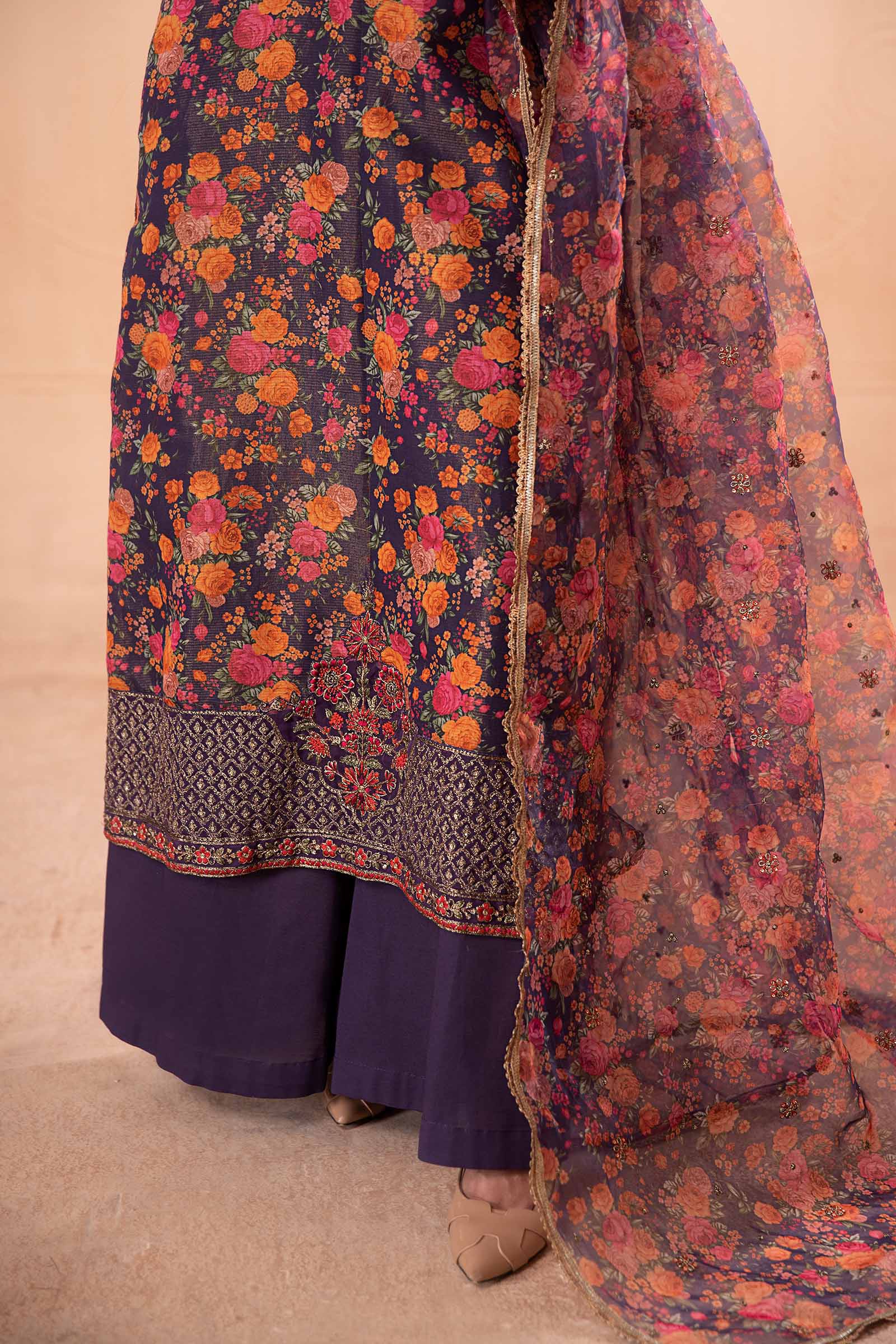 3 Piece Printed Cotton Masoori Suit - Image 4