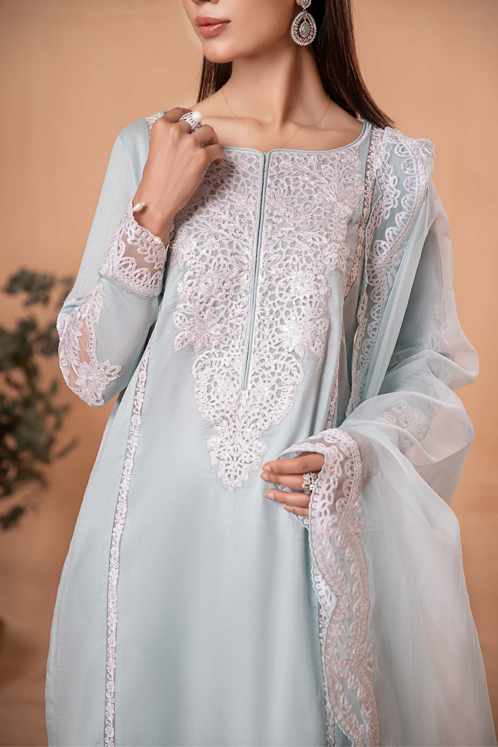 3 Piece Dyed Lawn Suit - Image 4