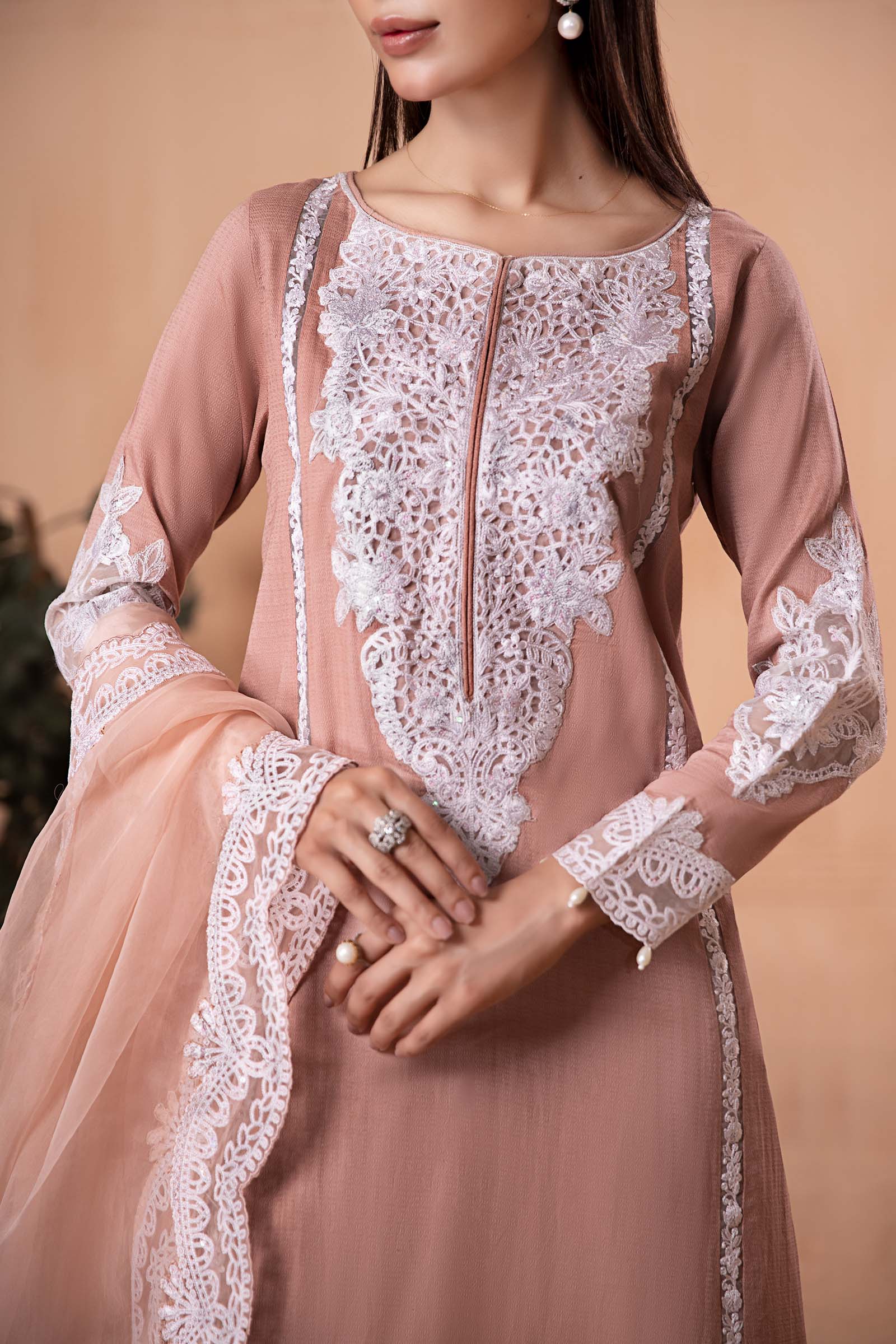 3 Piece Dyed Lawn Suit - Image 3