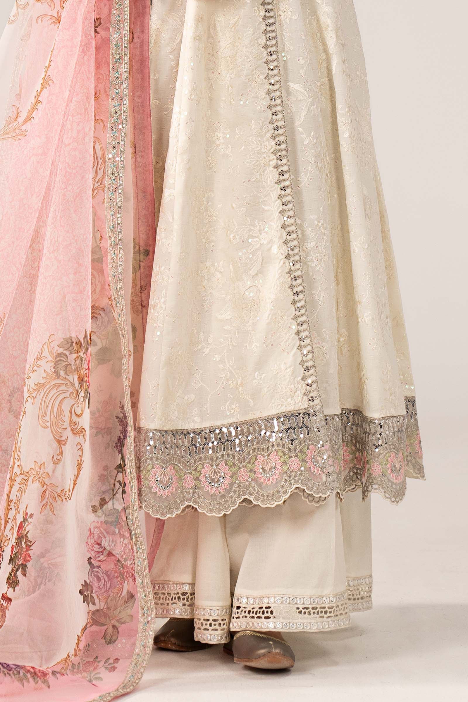 3 Piece Embroidered Dobby Lawn Suit - Image 5